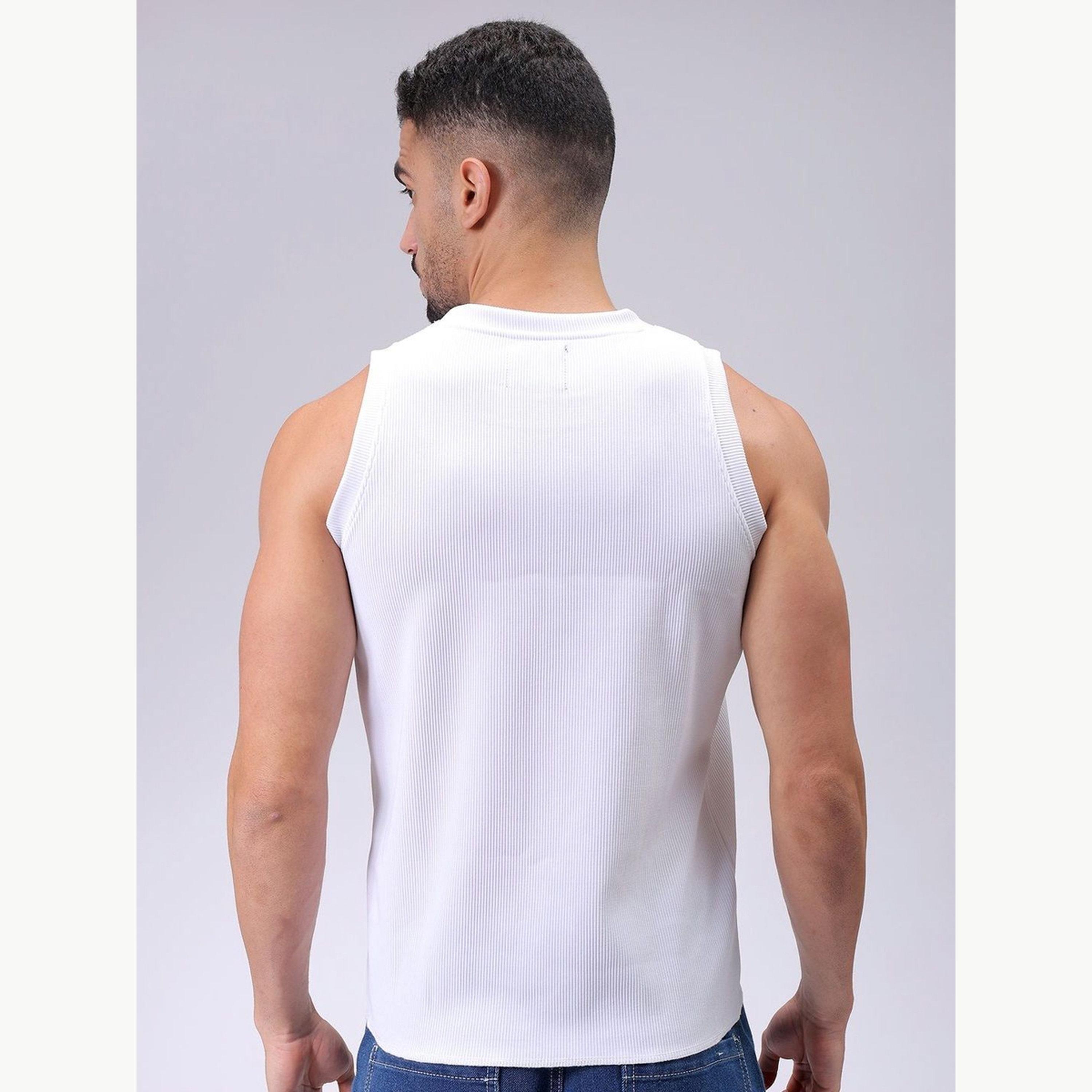 تيشيرت كت بتفاصيل بارزة الملمس للرجال-men-clothing-tshirtsandpolos-vests-image-4