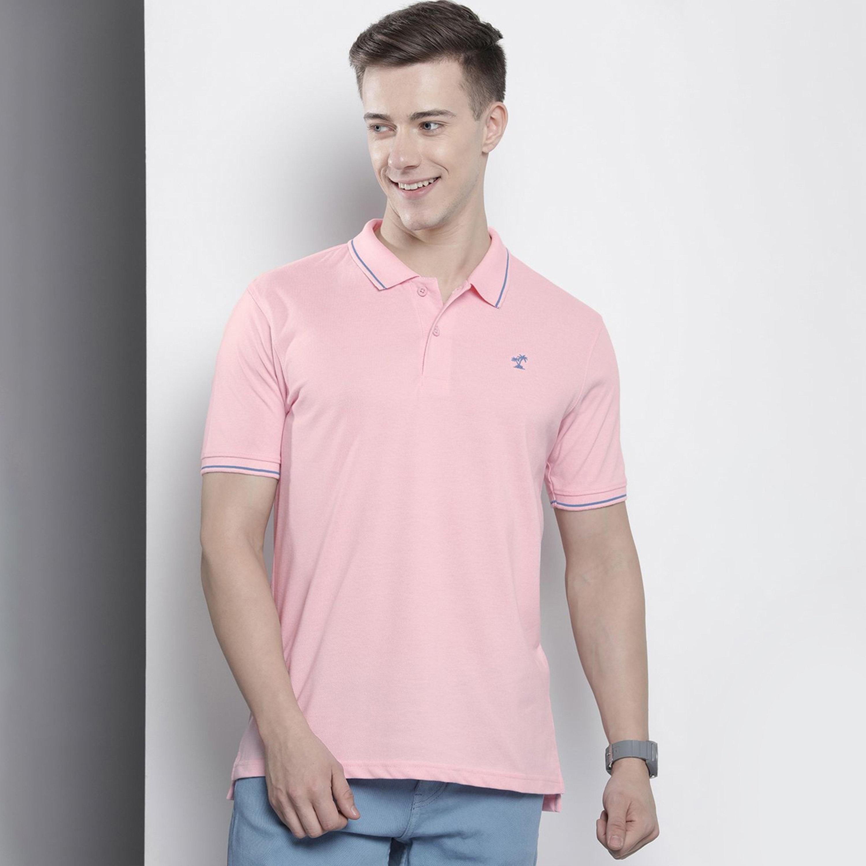 The Indian Garage Co X Styli Men Pink Regular Fit Short Sleeve Polo-men-clothing-tshirtsandpolos-polos-image-1