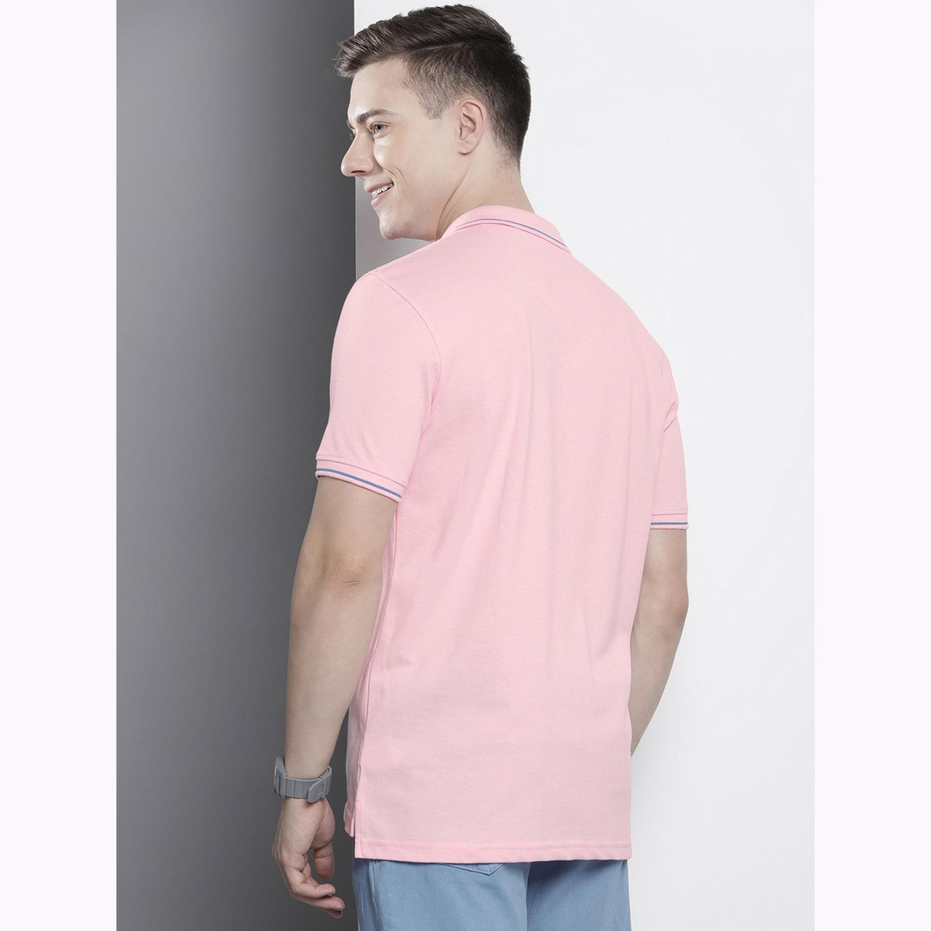 The Indian Garage Co X Styli Men Pink Regular Fit Short Sleeve Polo-men-clothing-tshirtsandpolos-polos-image-4