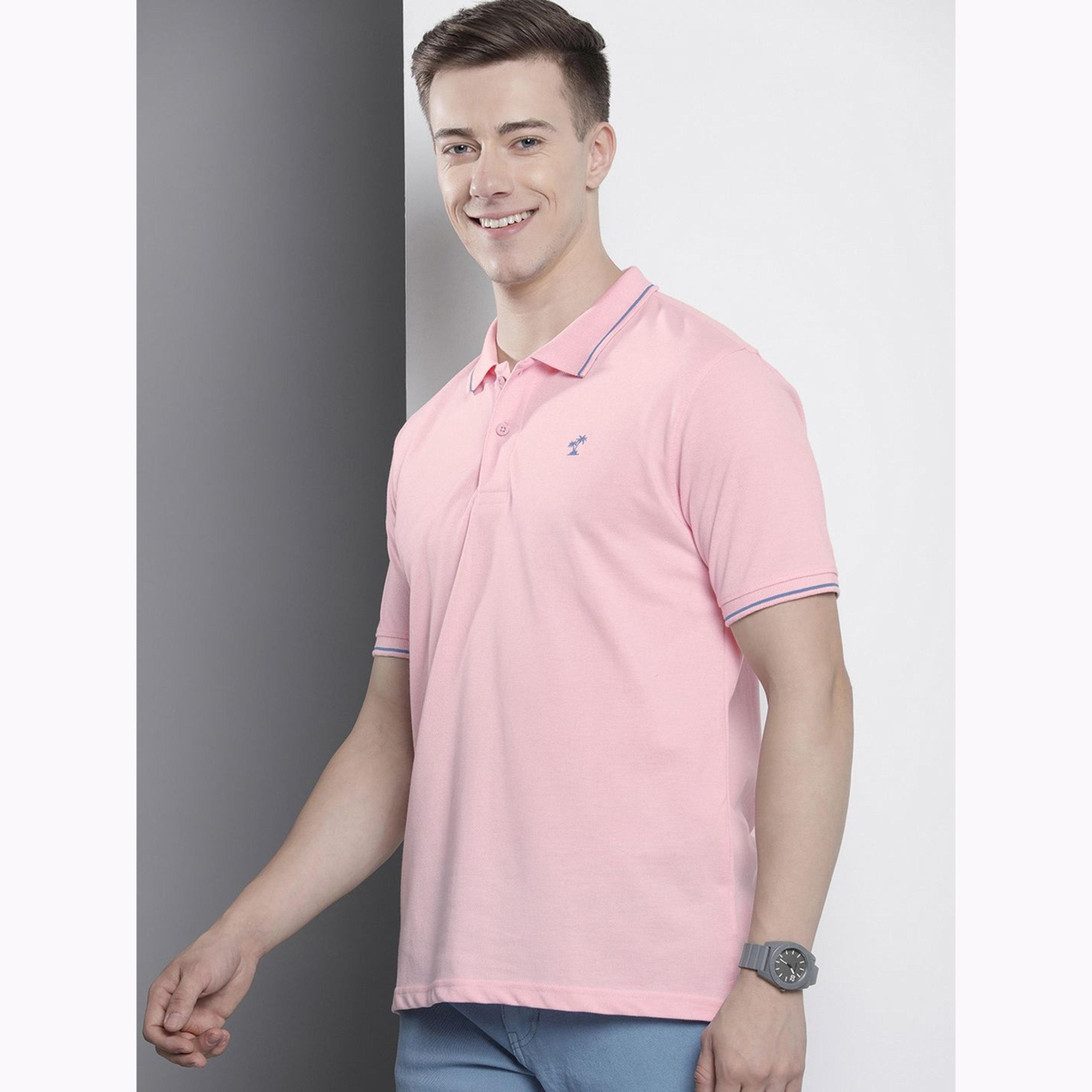 The Indian Garage Co X Styli Men Pink Regular Fit Short Sleeve Polo-men-clothing-tshirtsandpolos-polos-image-5