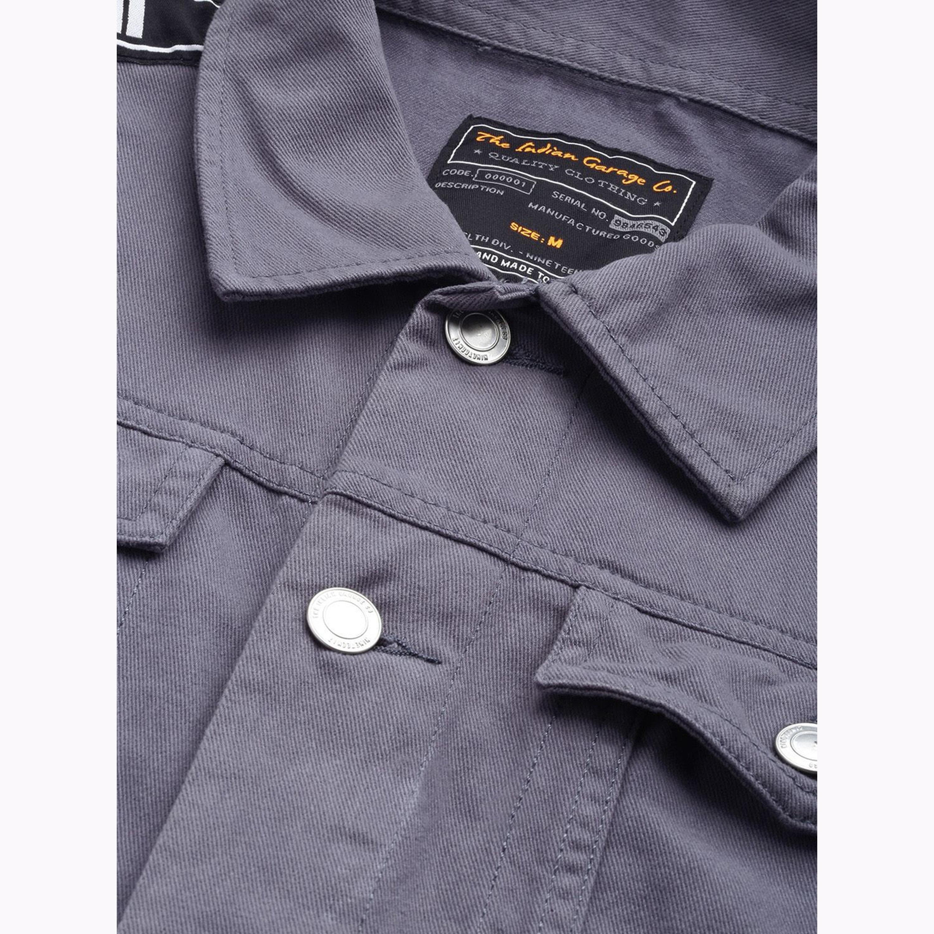 The Indian Garage Co X Styli Men Grey Solid Button-Up Jacket-men-clothing-jacketsandblazers-jackets-image-7