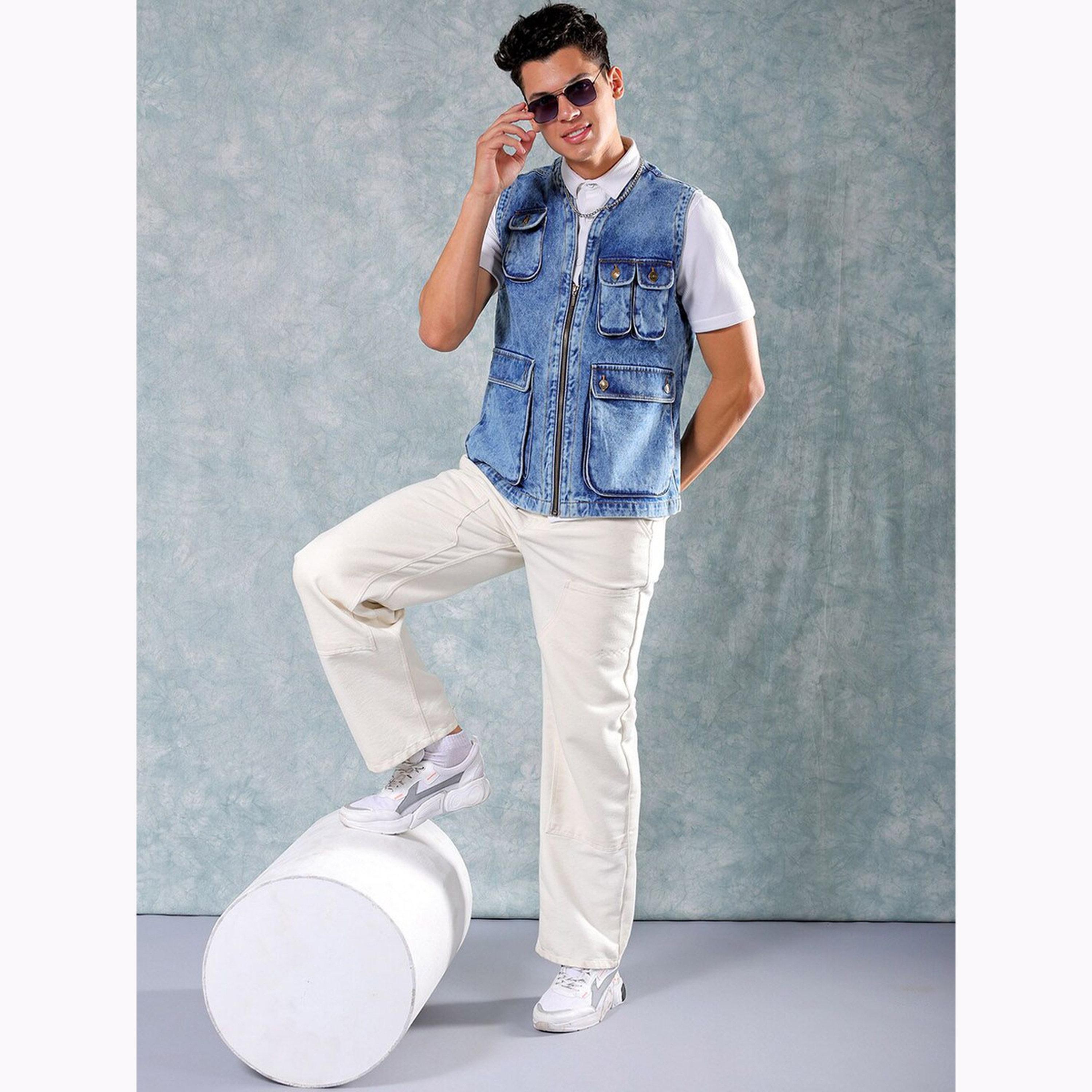 فيست دنيم بقصة مريحة للرجال-men-clothing-jacketsandblazers-jackets-image-2
