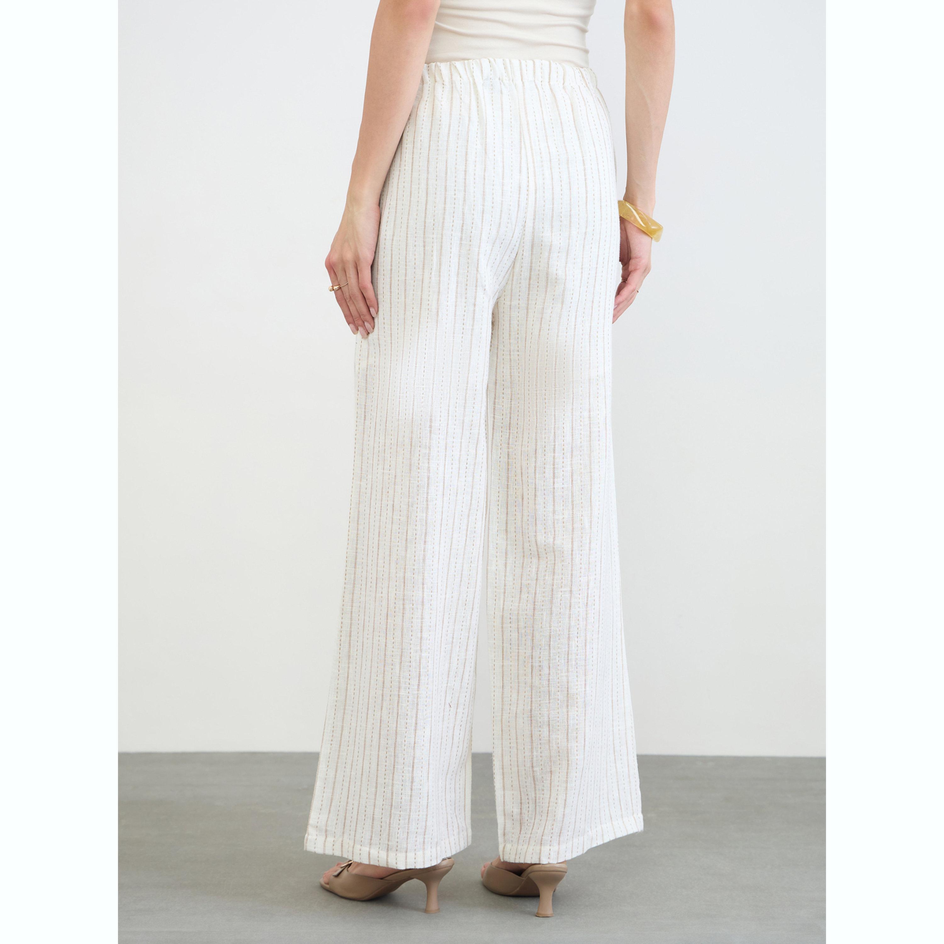 بنطال بأرجل واسعة ورباط سحب ومخطط-women-clothing-bottoms-joggers-image-5