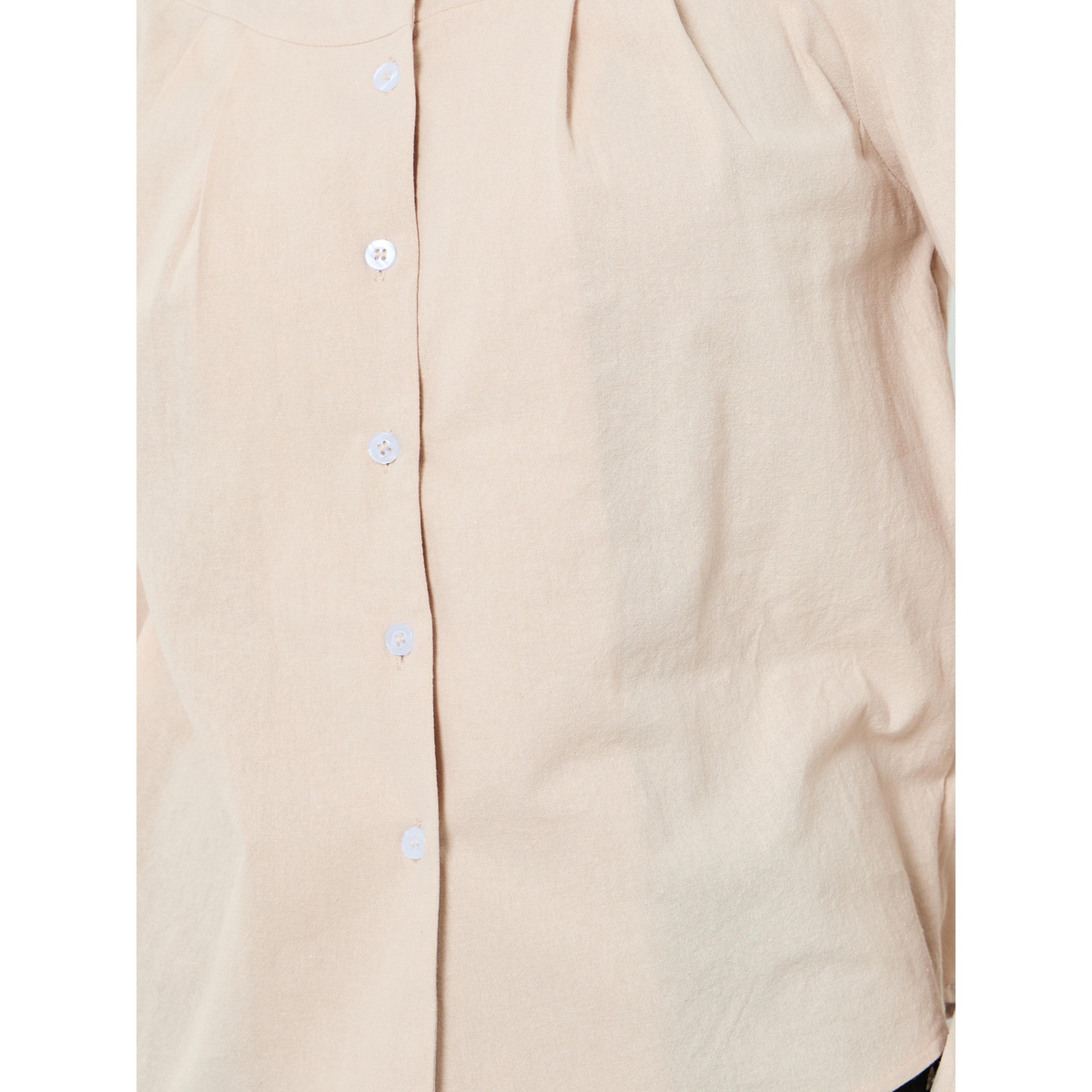 Take Two Beige Button-Front Long Sleeve Top-women-clothing-shirtsandblouses-blouses-image-4