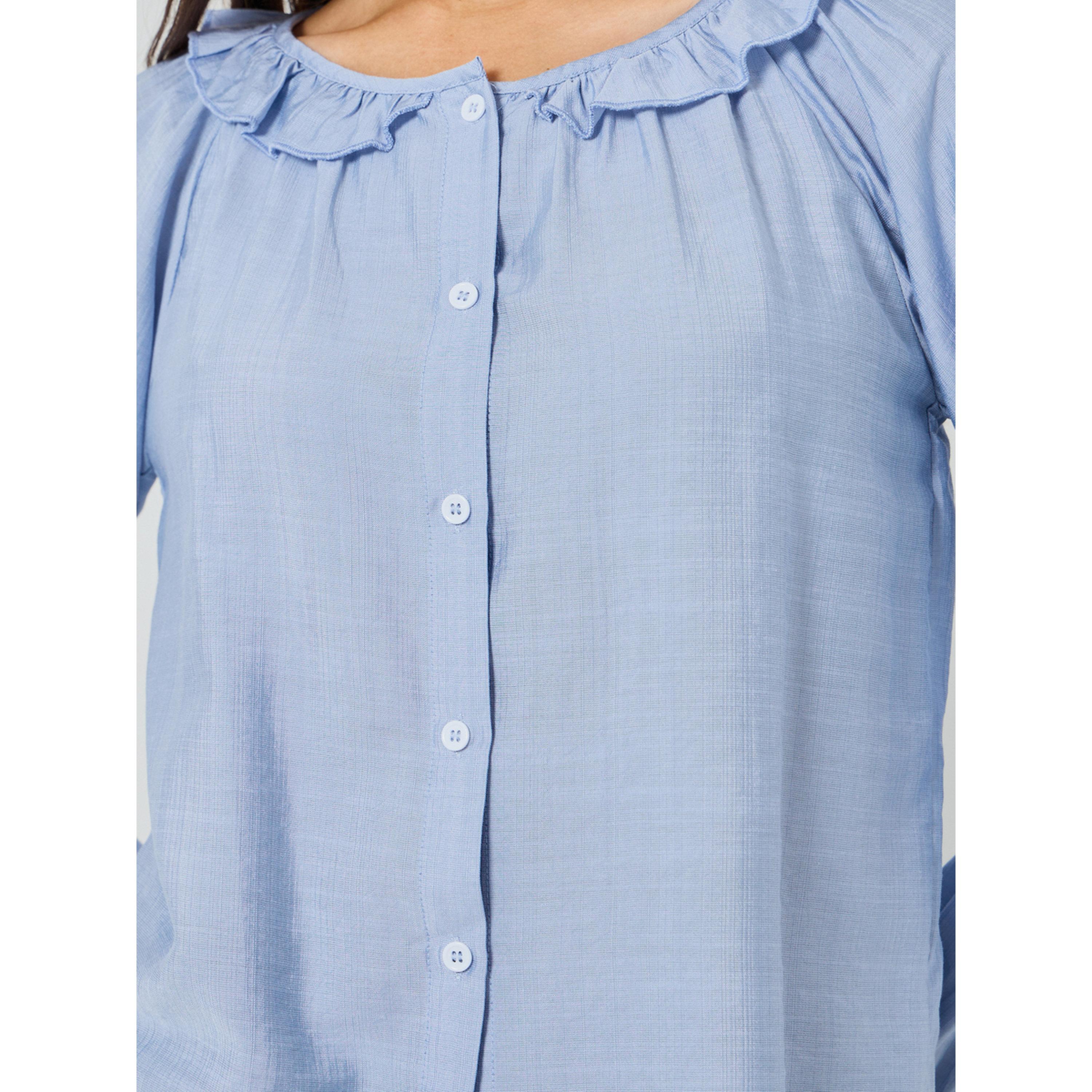 Take Two Light Blue Ruffled Long Sleeve Top-women-clothing-shirtsandblouses-blouses-image-4
