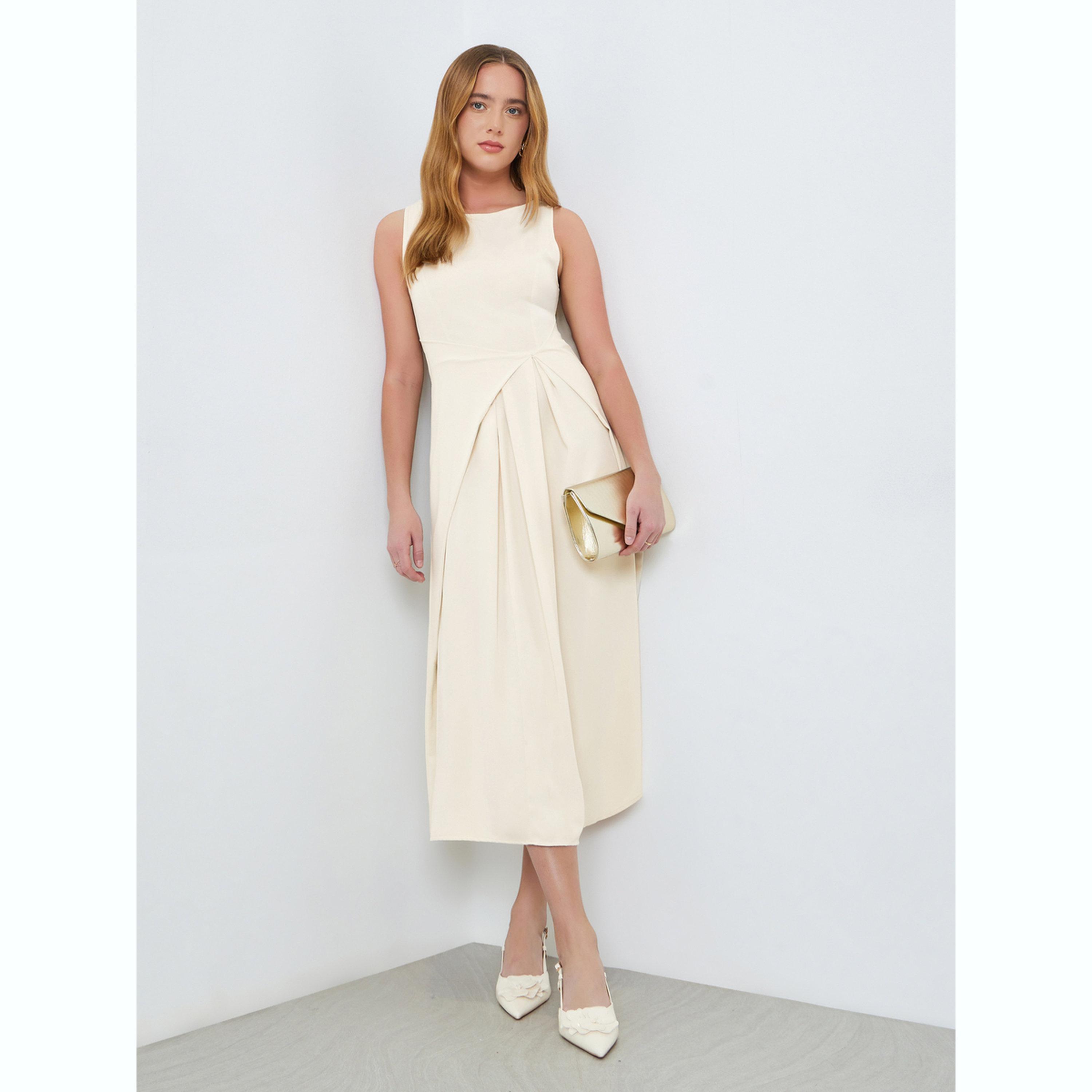 فستان ميدي بدون أكمام بتفاصيل ثنيات-women-clothing-dresses-image-3