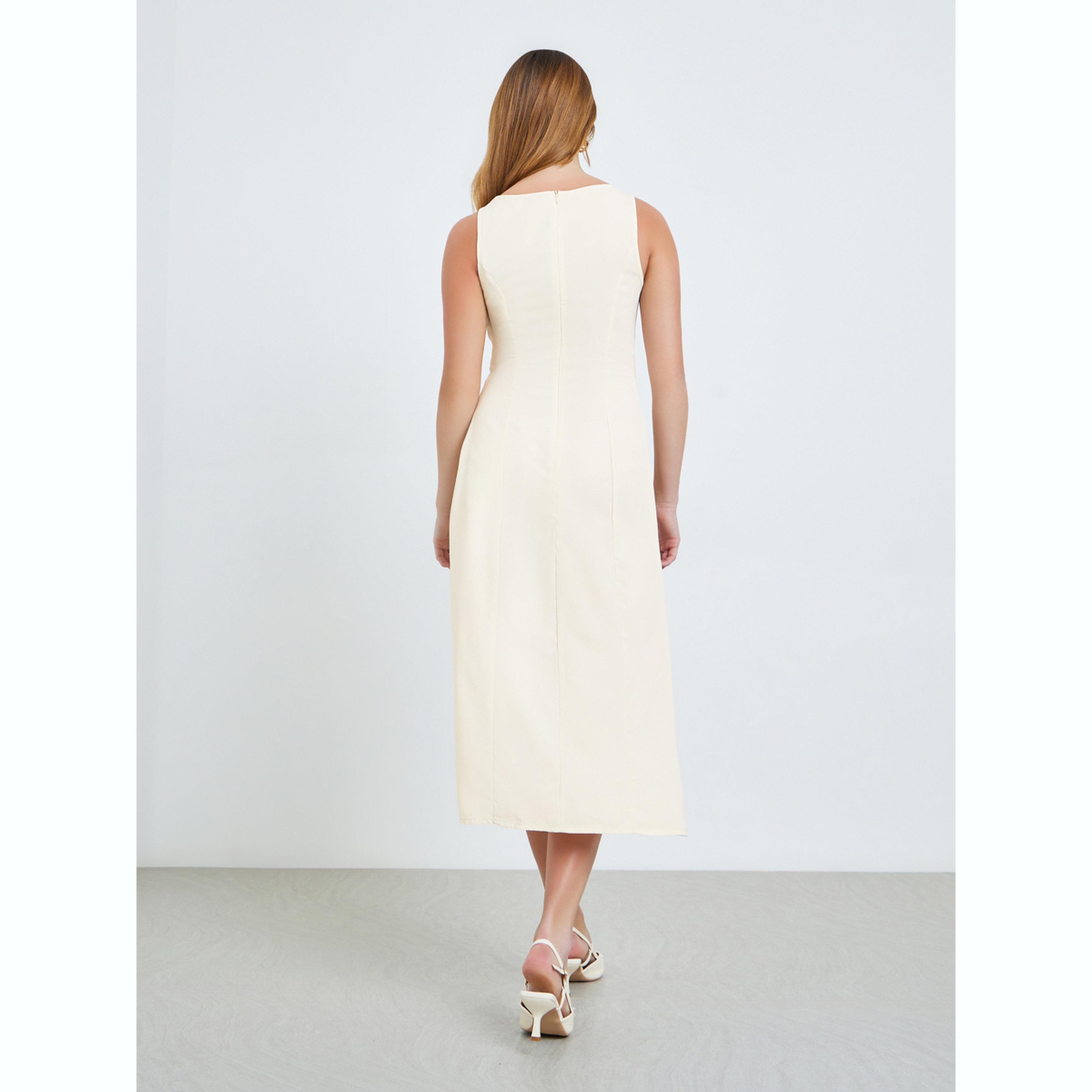 فستان ميدي بدون أكمام بتفاصيل ثنيات-women-clothing-dresses-image-4