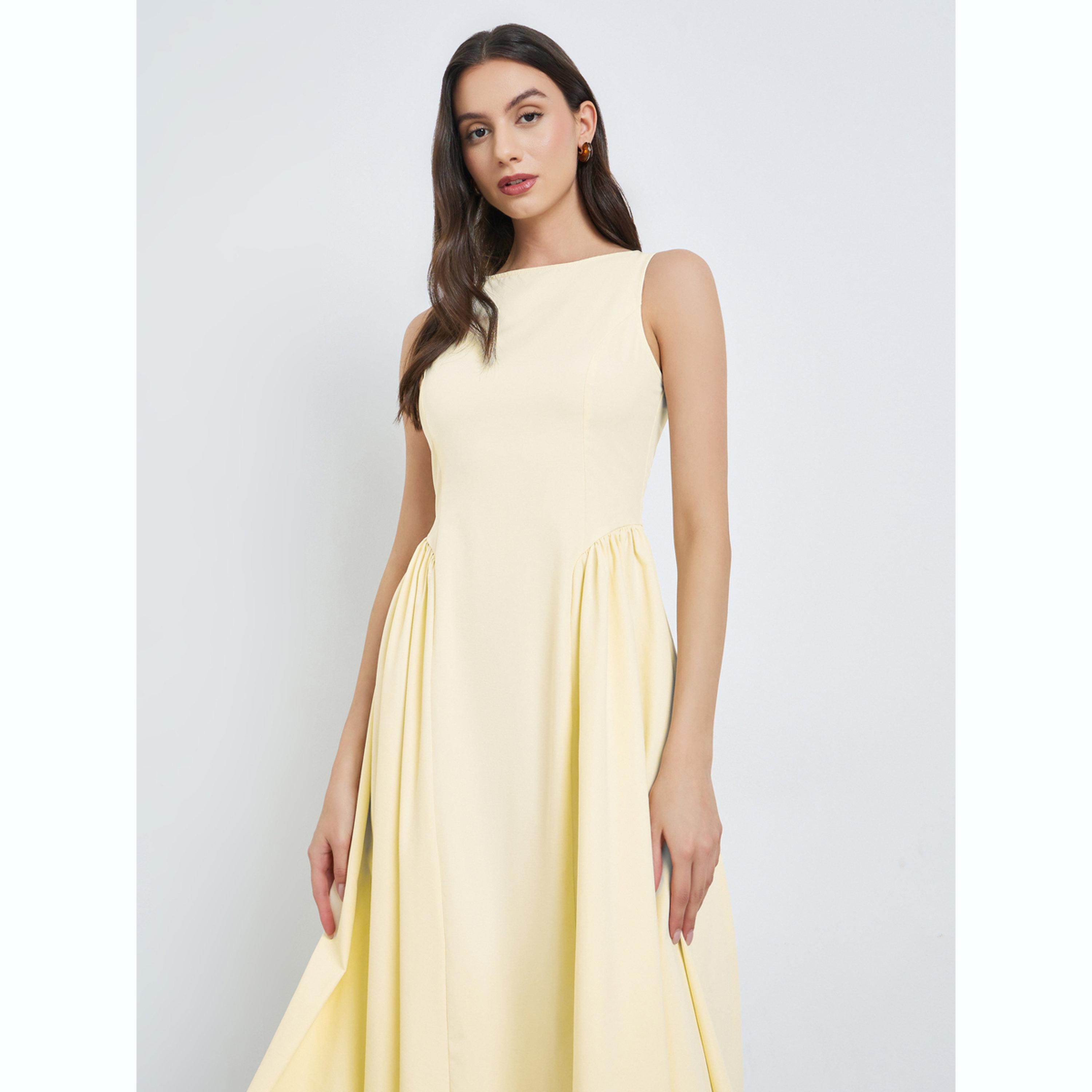 فستان ميدي سادة بدون أكمام-women-clothing-dresses-image-2