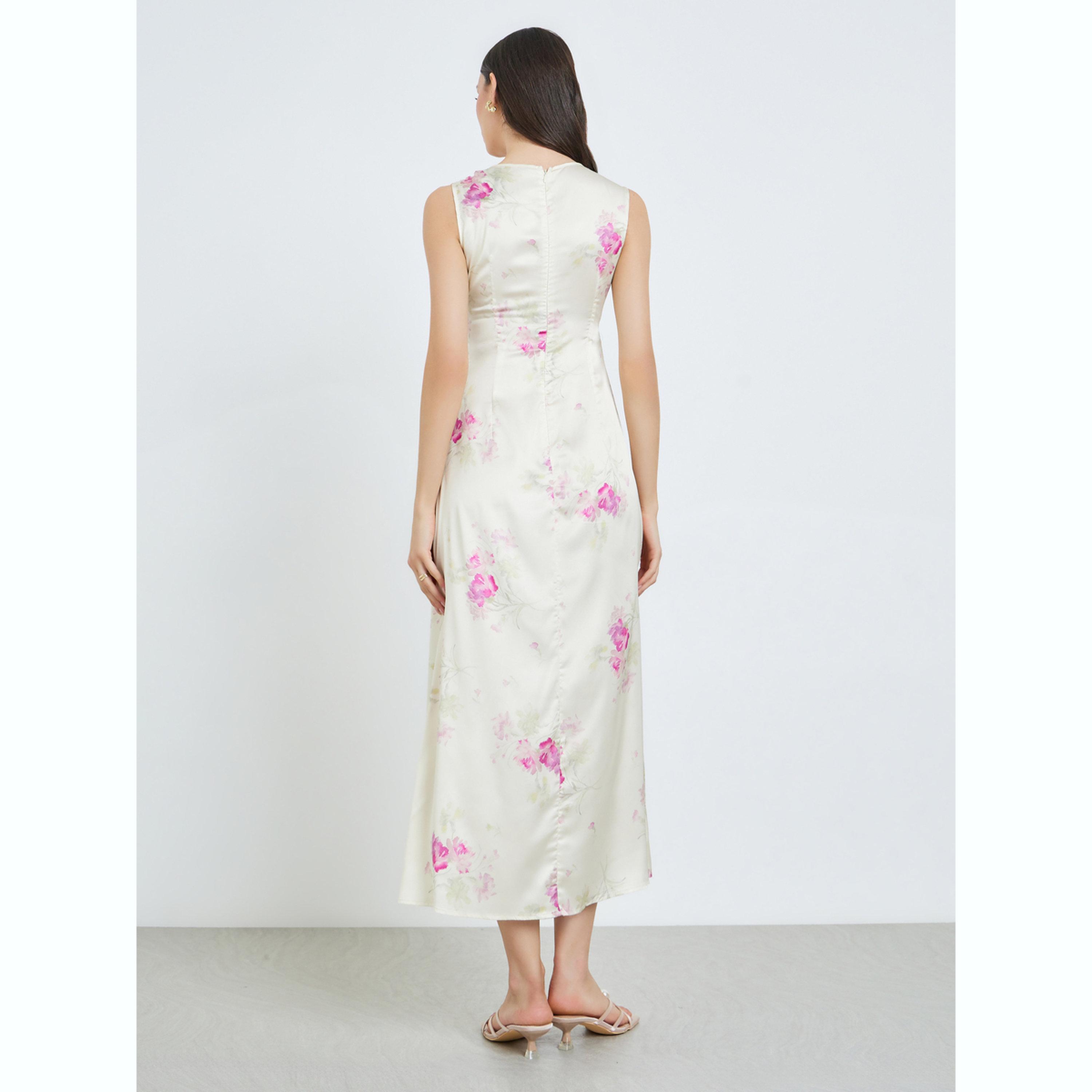 فستان طويل بدون أكمام بنقشة الزهور-women-clothing-dresses-image-4