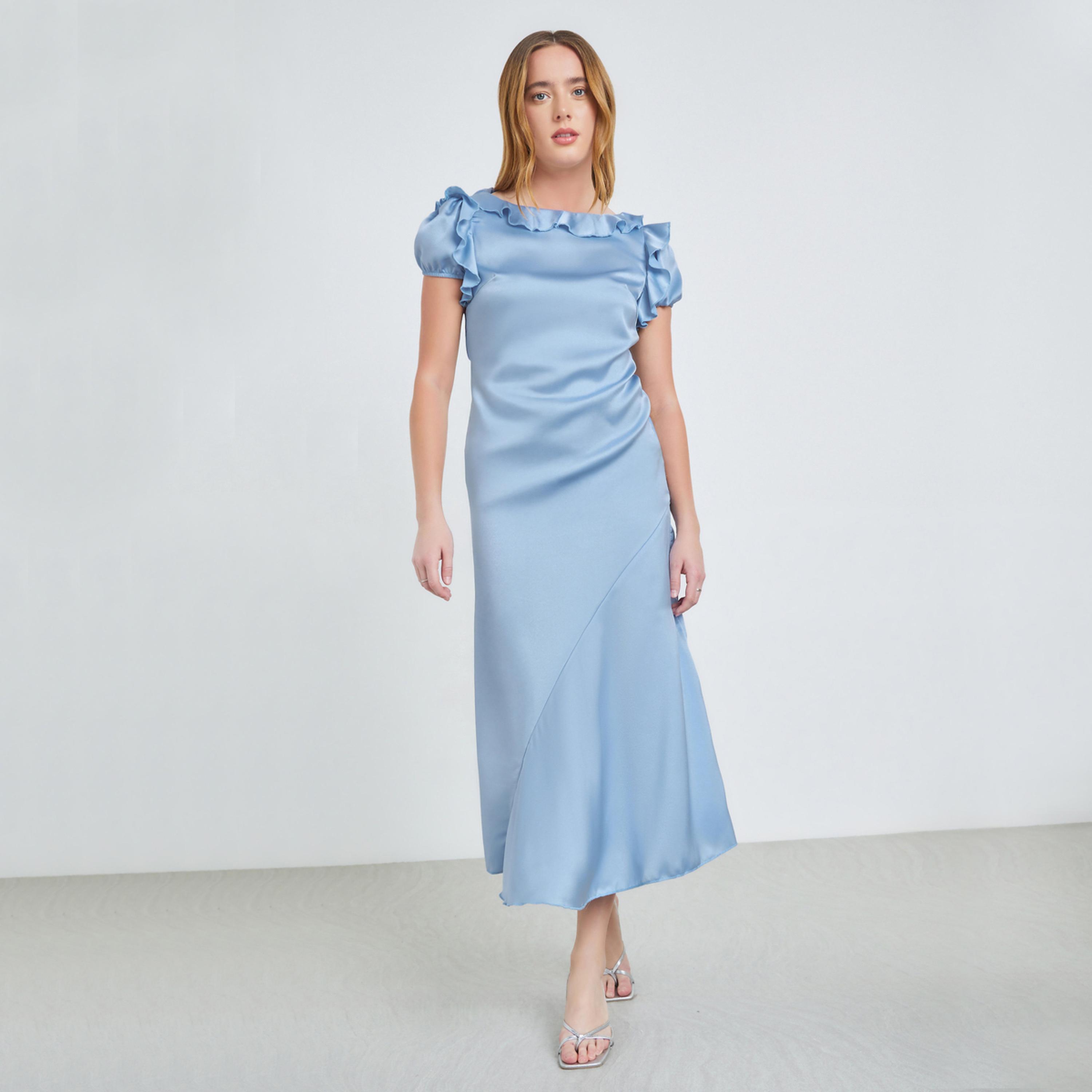 فستان ميدي بتفاصيل كشكش-women-clothing-dresses-image-1