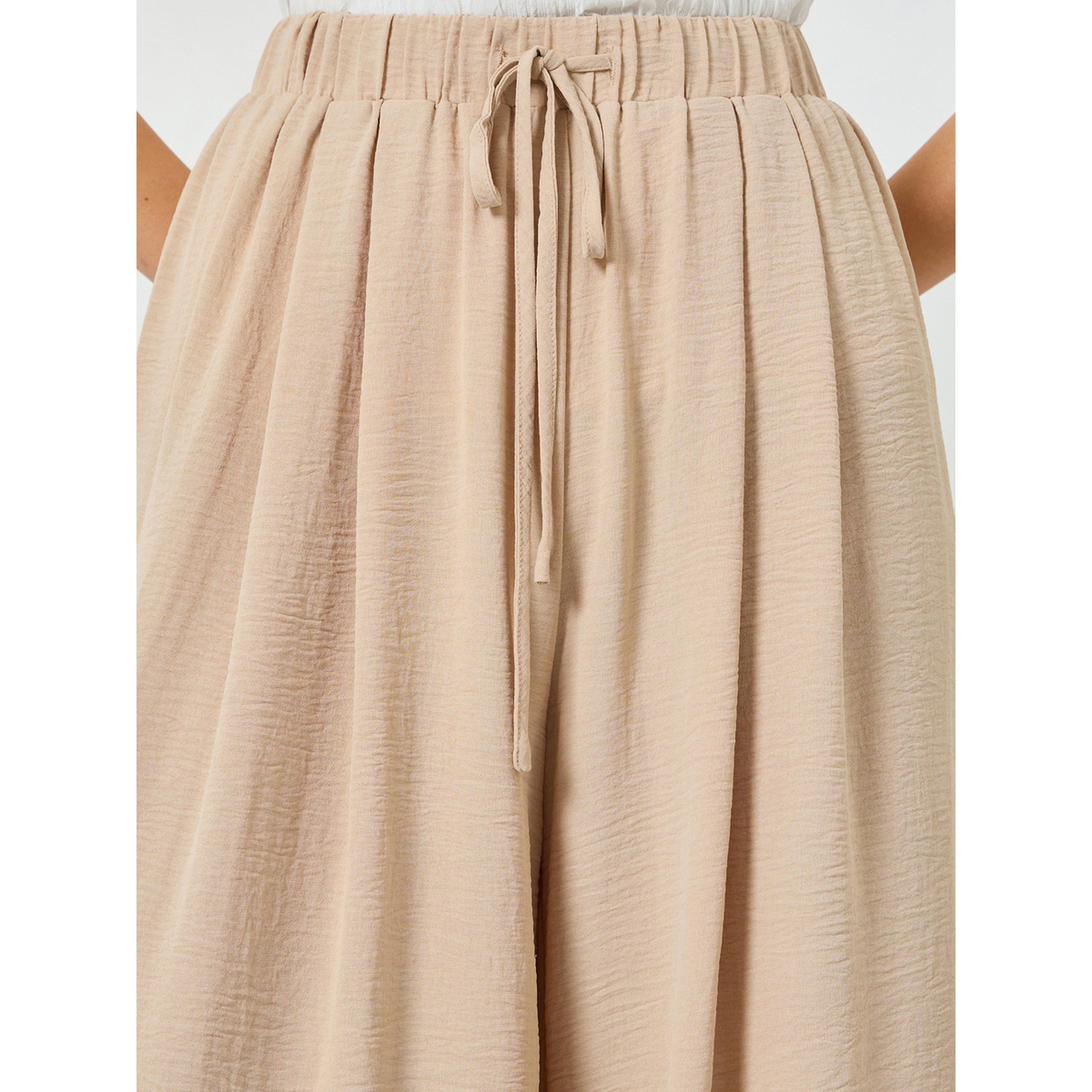 بنطال بأرجل واسعة وبكسرات-women-clothing-bottoms-joggers-image-3