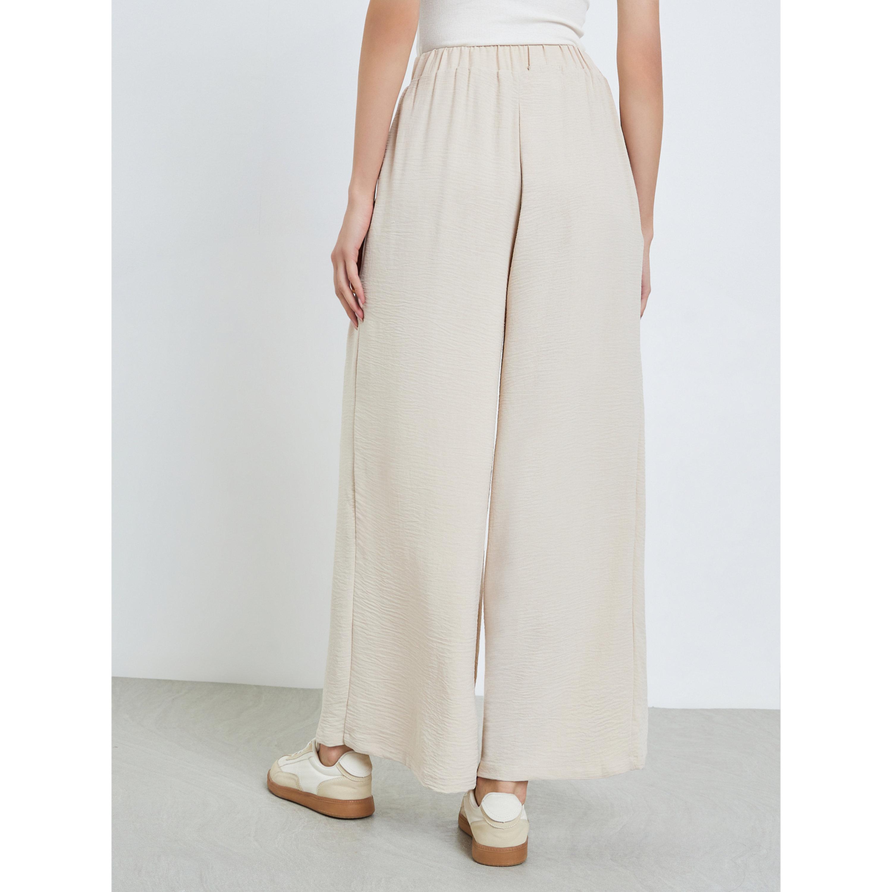 Take Two Beige Wide Leg Relaxed Fit Pants-women-clothing-bottoms-joggers-image-4