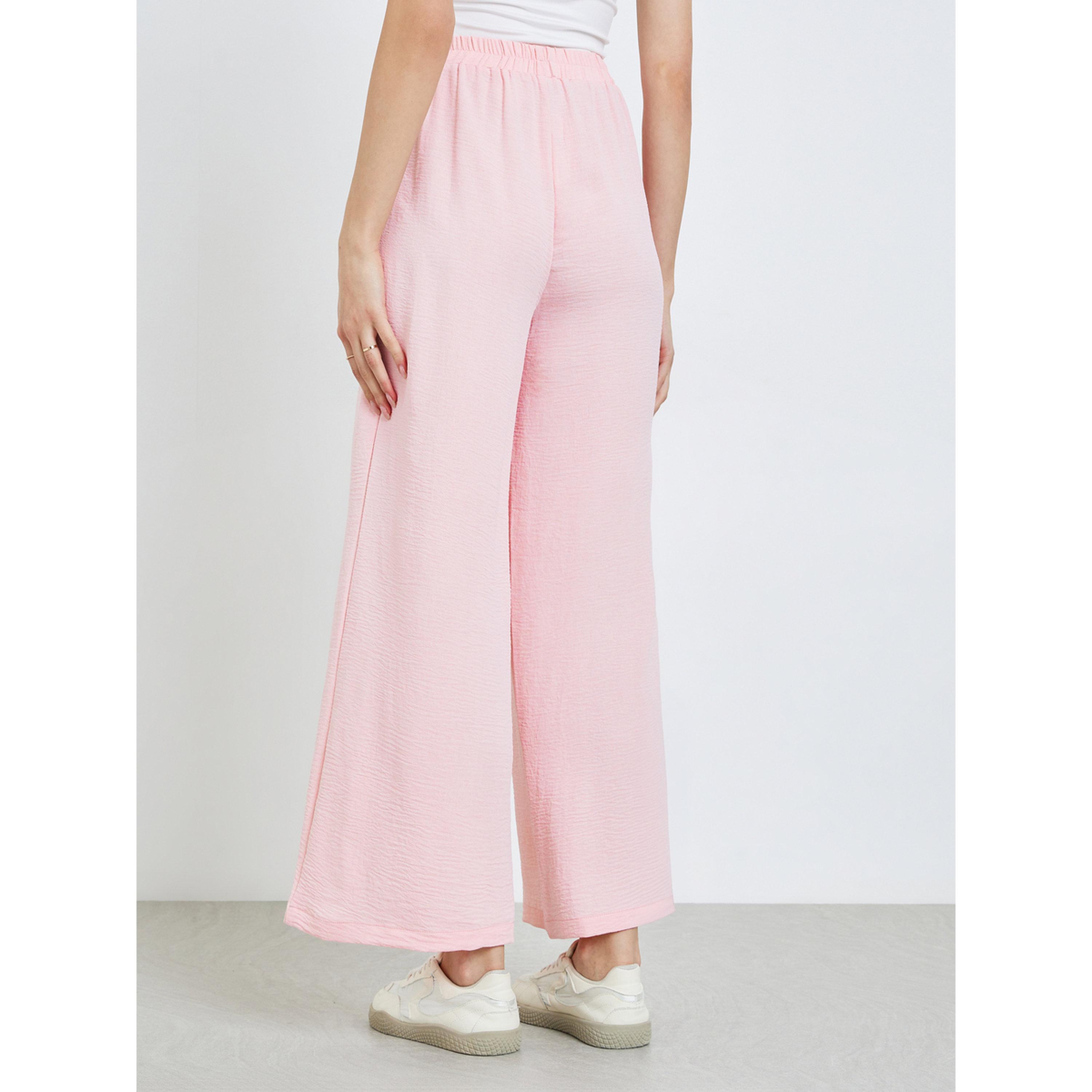 Take Two Light Pink Solid Straight Leg Pants-women-clothing-bottoms-joggers-image-4