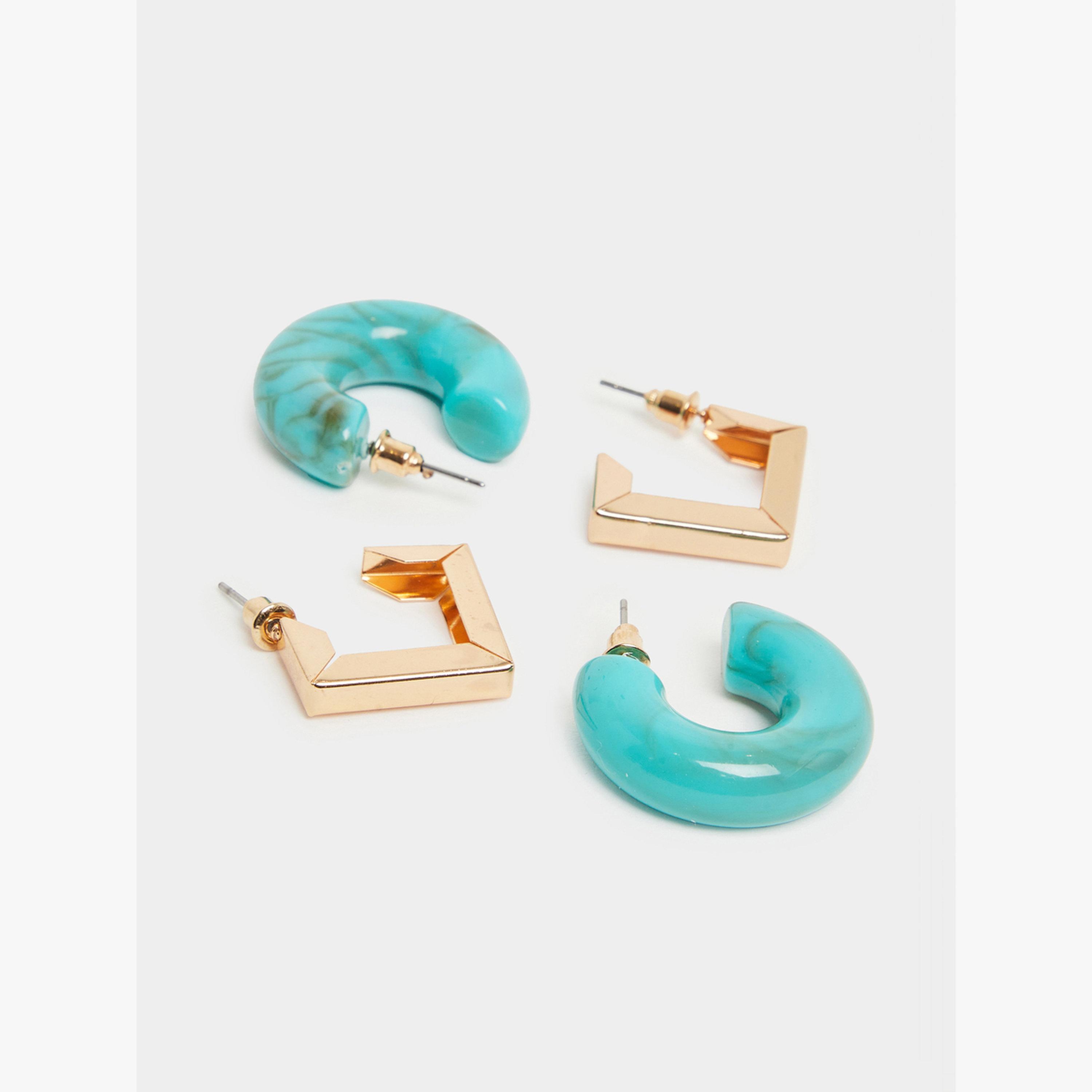 Styli Pack of 5 - Assorted Hoop Earrings-women-watchesandjewellery-jewellery-earrings-image-4