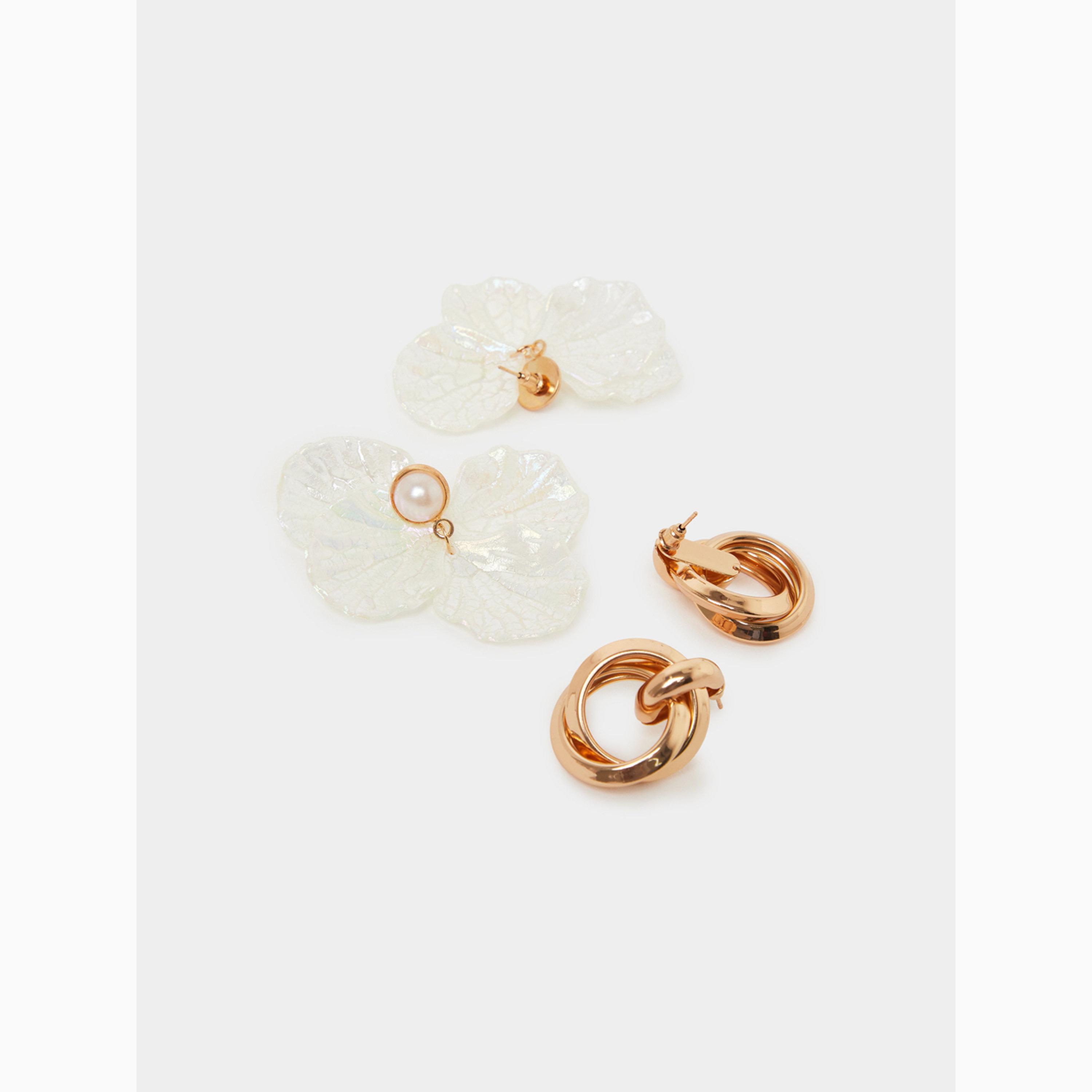 Styli Pack of 4 - Assorted Earrings-women-watchesandjewellery-jewellery-earrings-image-3