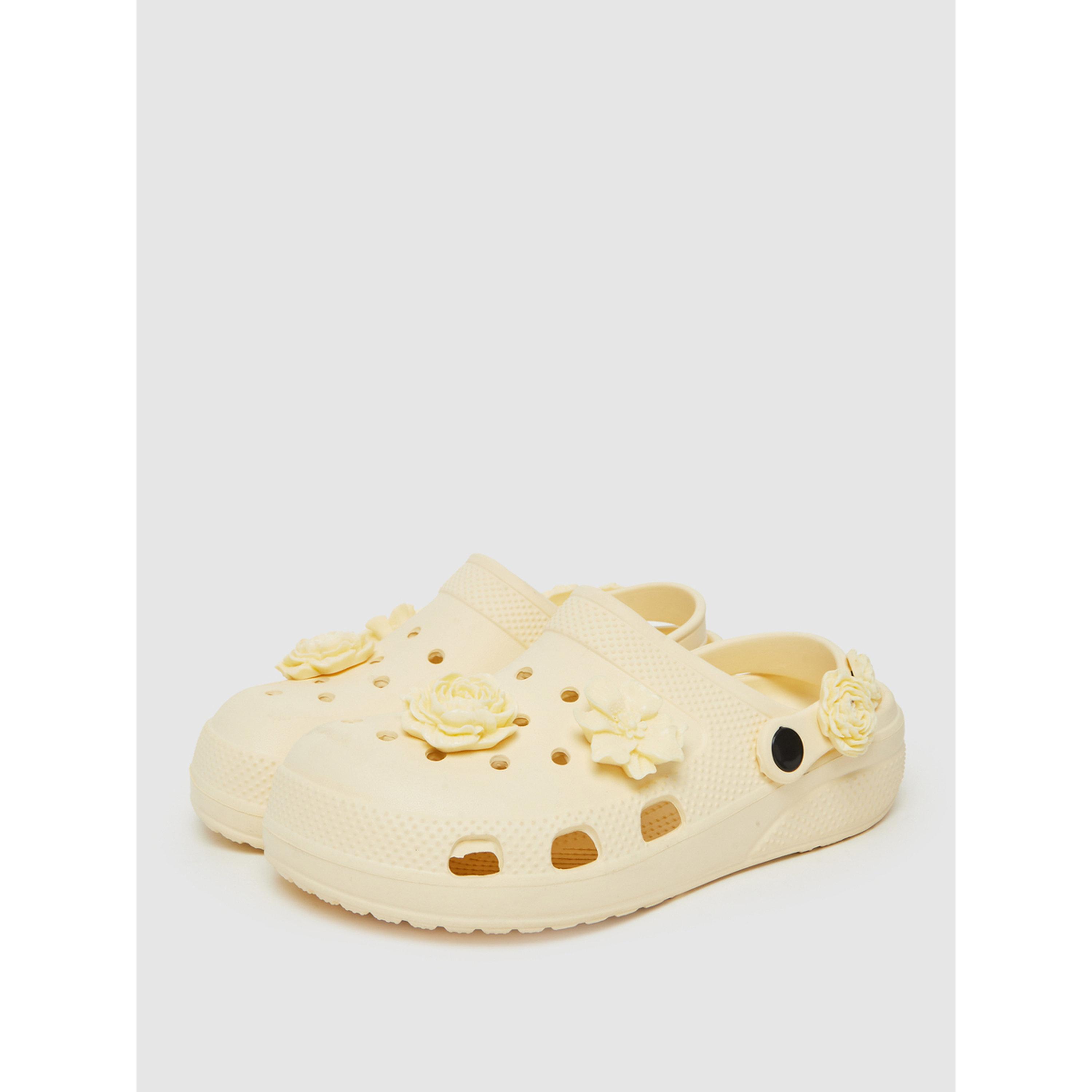 Styli Yellow Floral Comfort Slides-women-shoes-flipflopsandslides-image-1