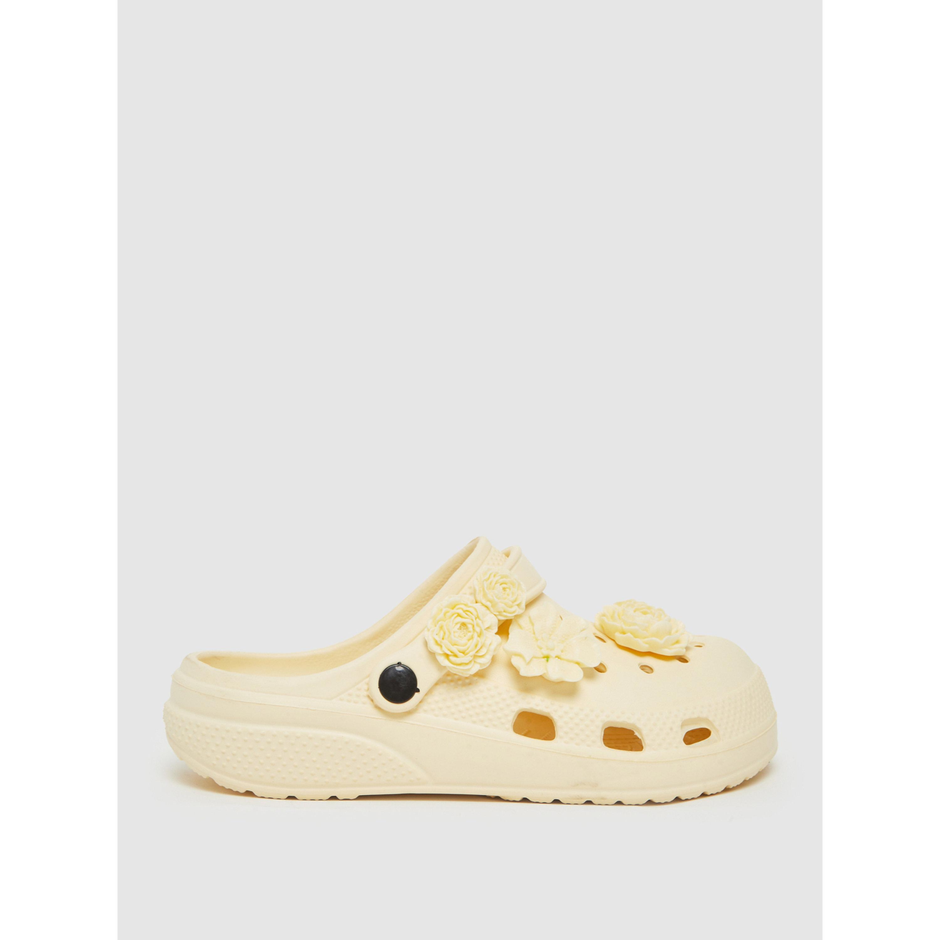 Styli Yellow Floral Comfort Slides-women-shoes-flipflopsandslides-image-2