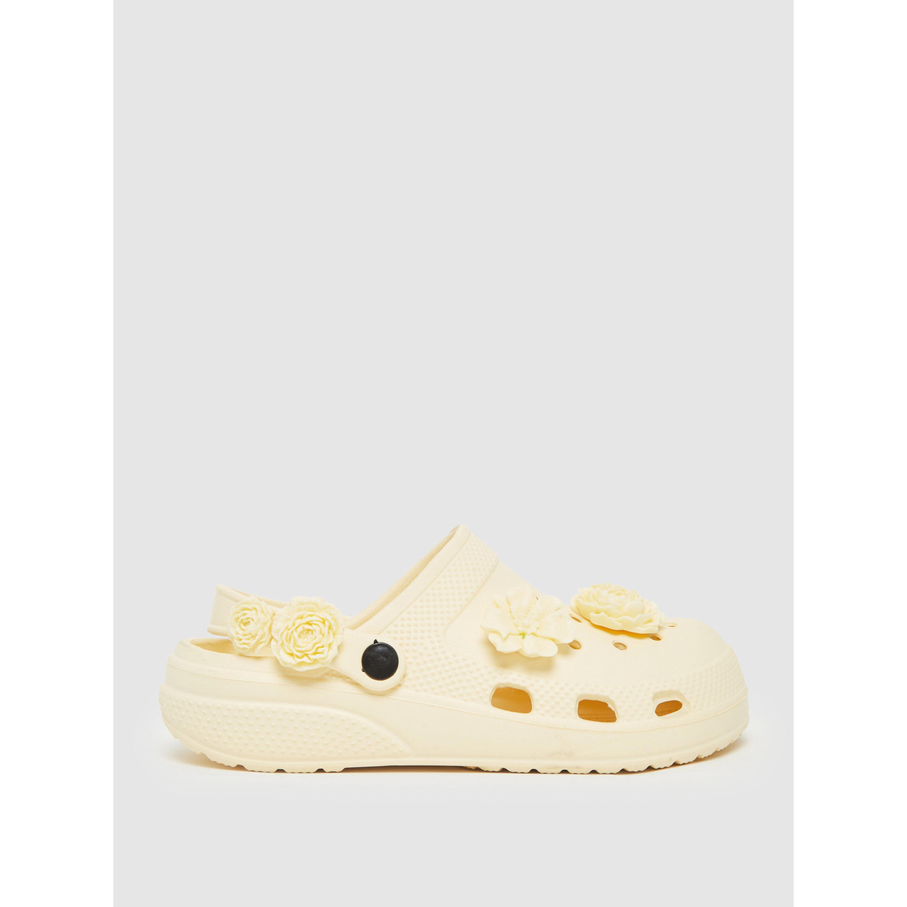 Styli Yellow Floral Comfort Slides-women-shoes-flipflopsandslides-image-3