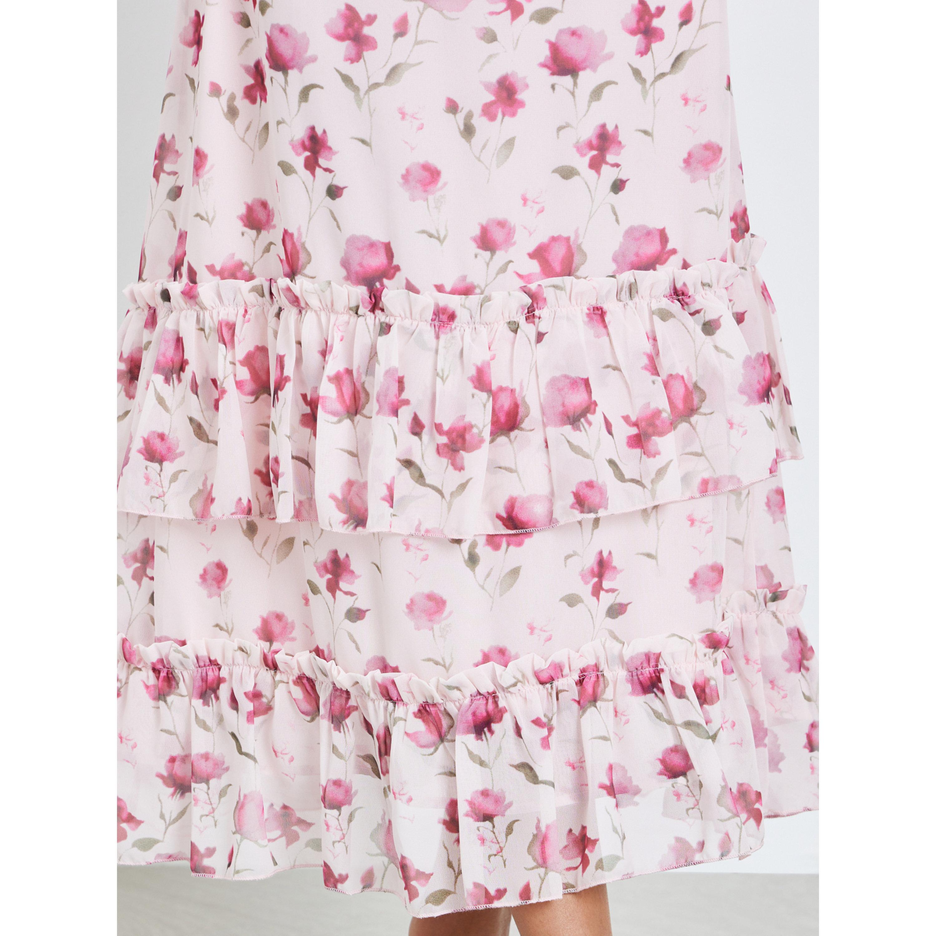 فستان طويل بطبعة زهور وكشكشة-women-clothing-dresses-image-5