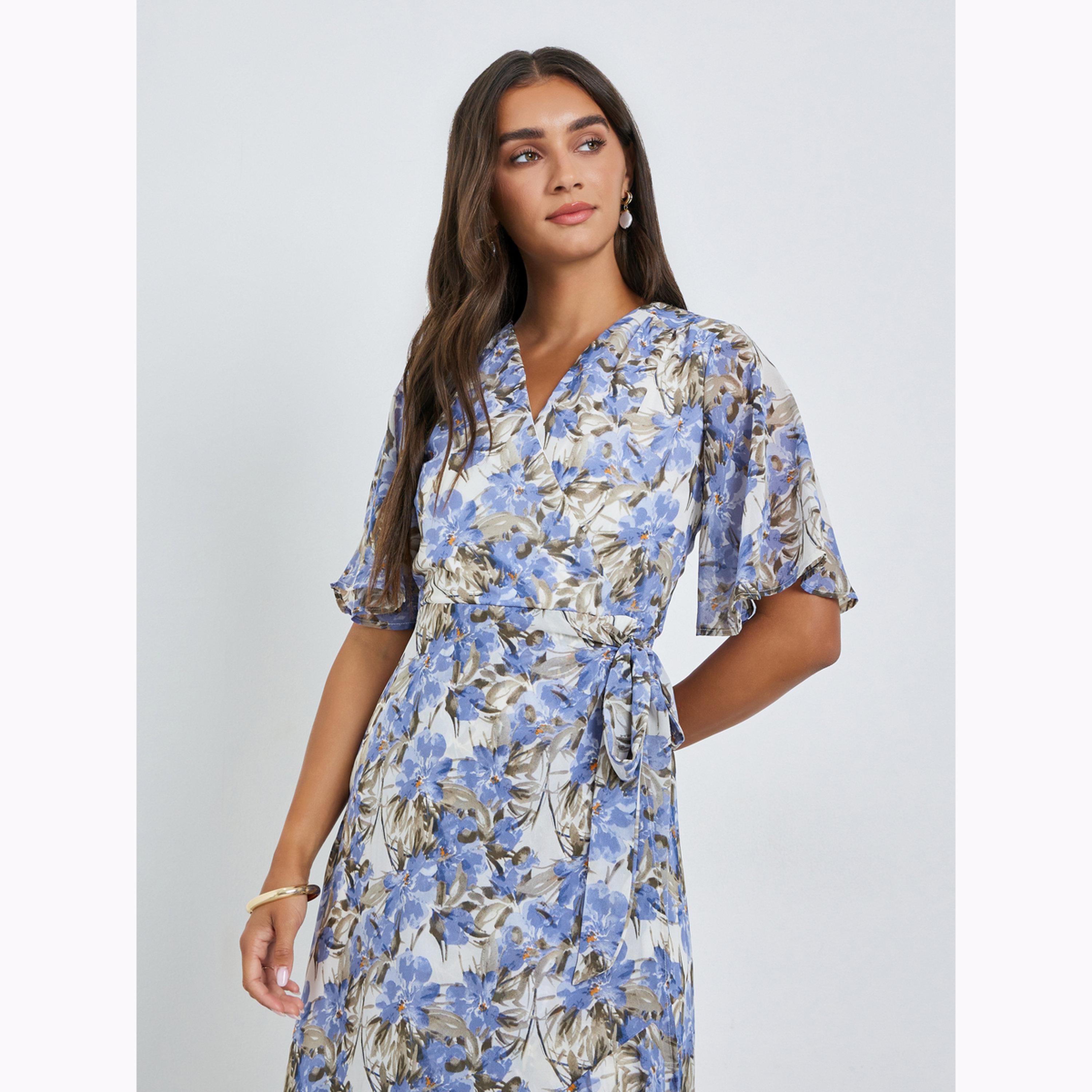 فستان طويل لف بنقشة الزهور-women-clothing-dresses-image-2