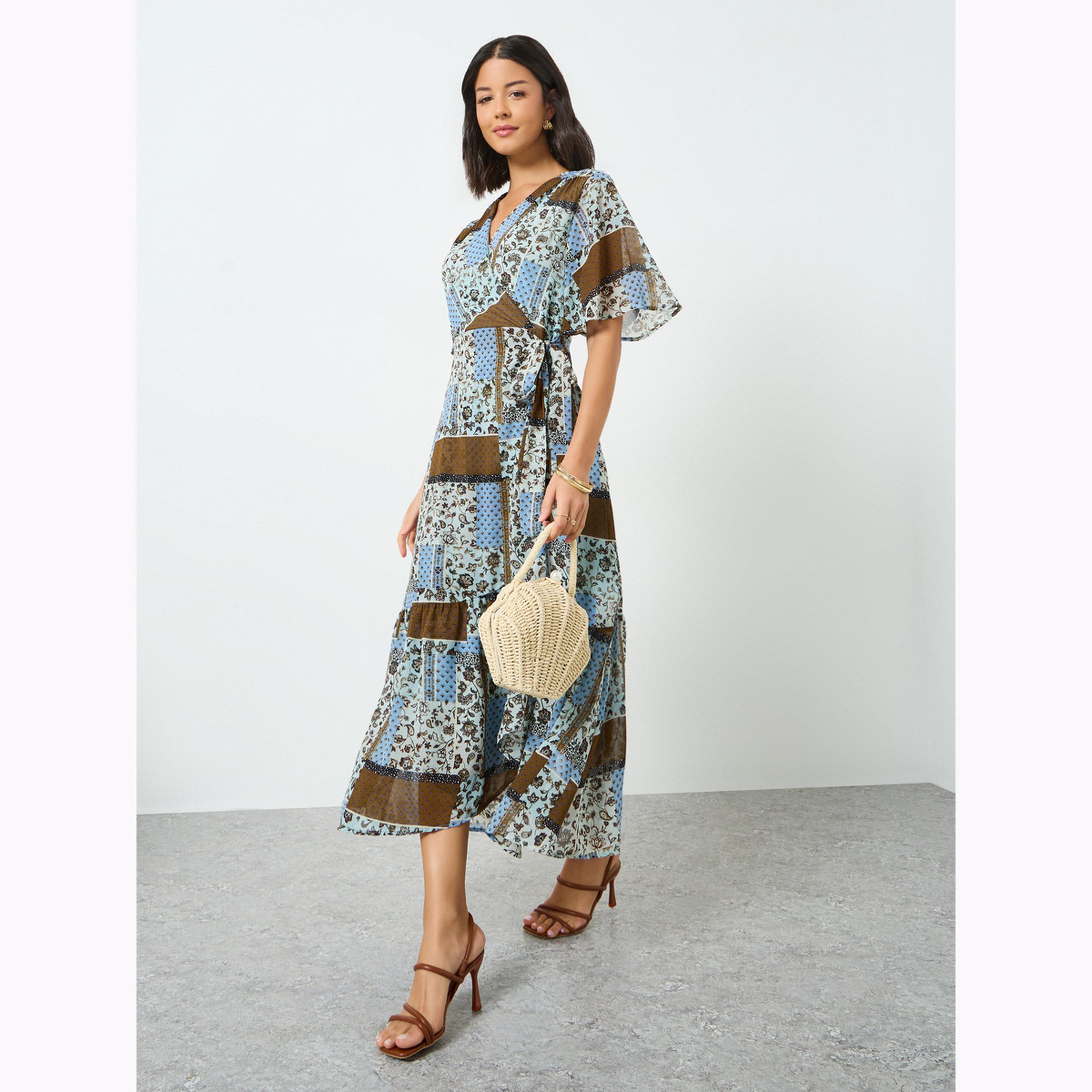 Styli Multi Floral Maxi Wrap Dress-women-clothing-dresses-image-2