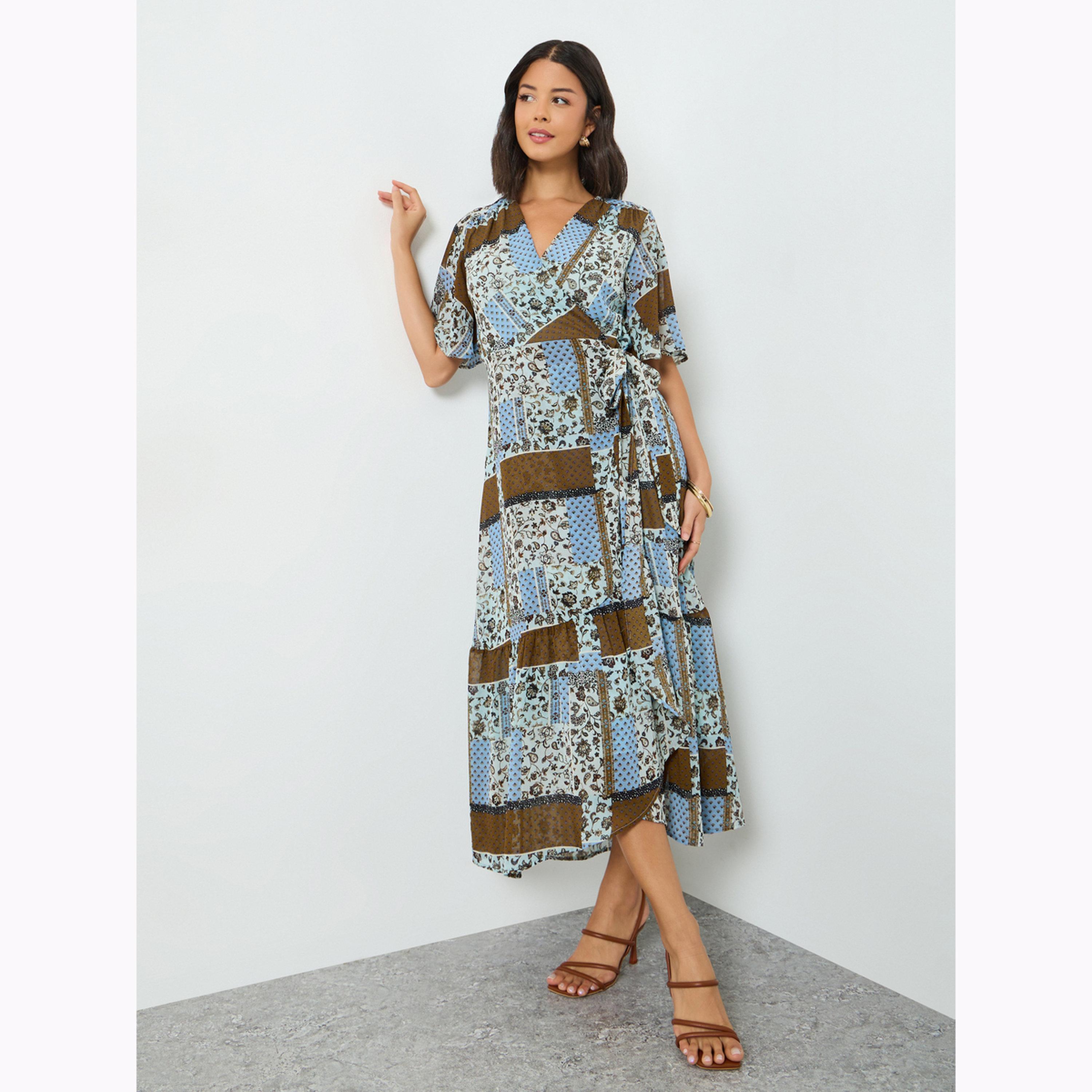 Styli Multi Floral Maxi Wrap Dress-women-clothing-dresses-image-3