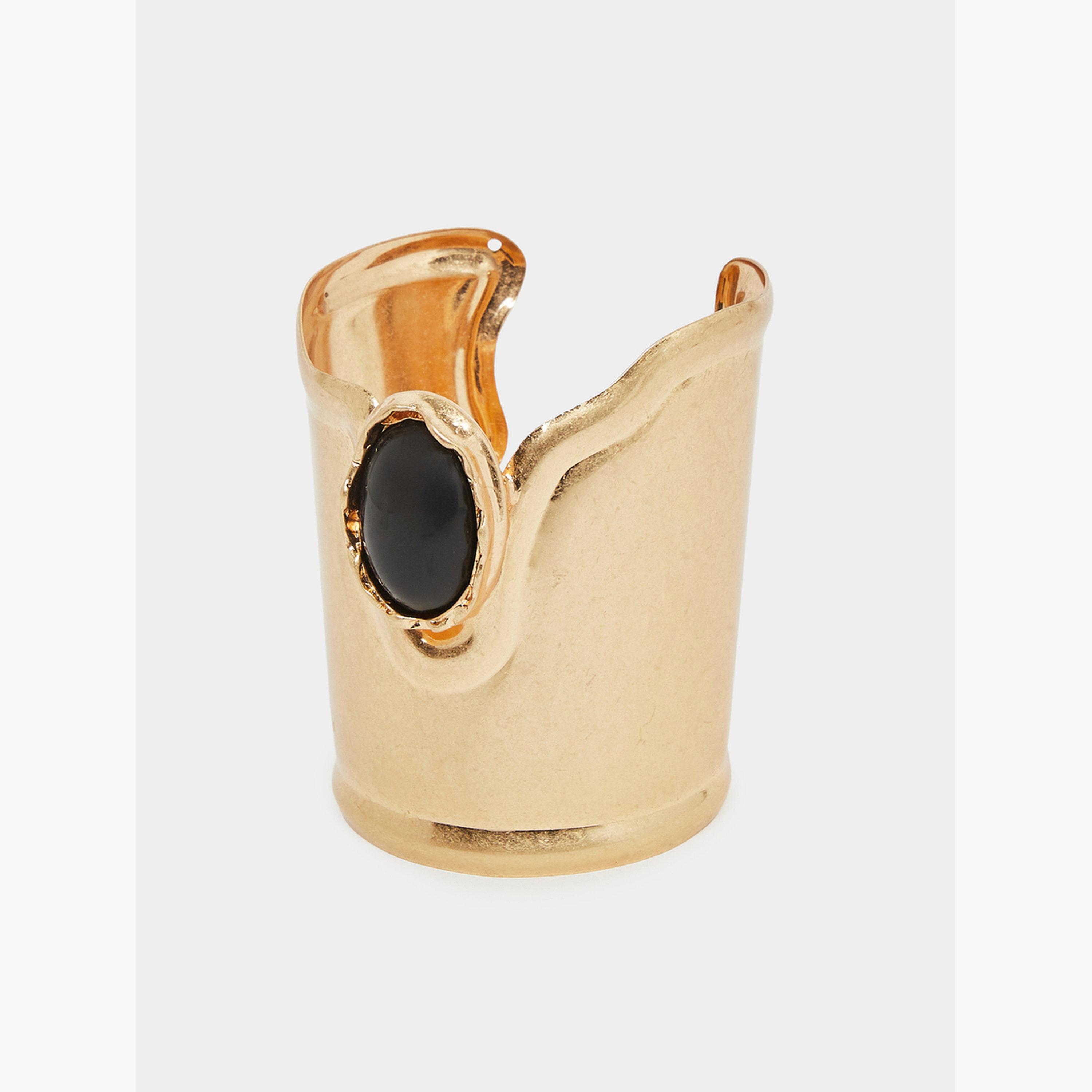 Styli Statement Stone Detail Cuff Bracelet-women-watchesandjewellery-jewellery-banglesandbracelets-image-1