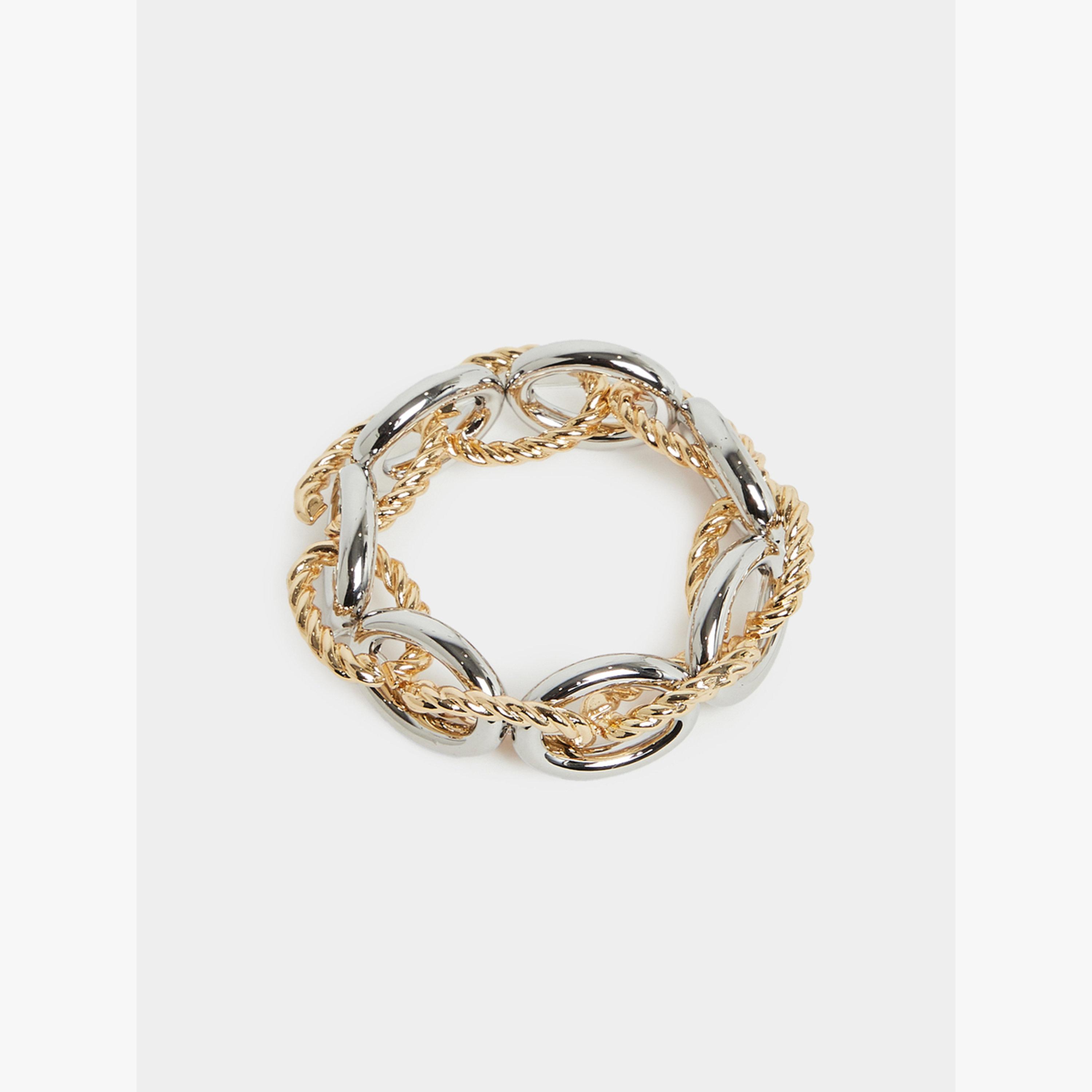 Styli Two Tone Link Chain Bracelet-women-watchesandjewellery-jewellery-banglesandbracelets-image-1