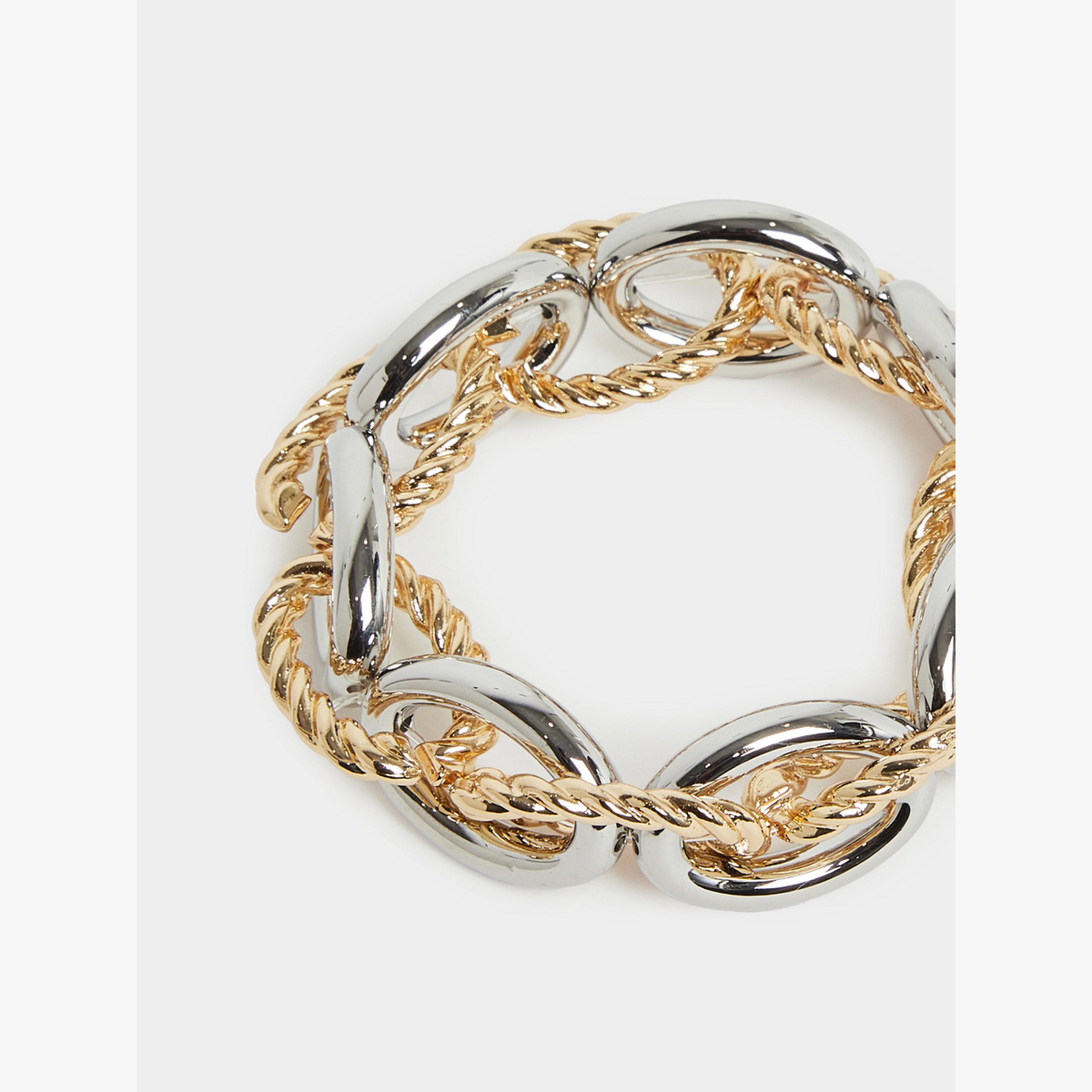 سوار بسلسلة حلقات بلونين-women-watchesandjewellery-jewellery-banglesandbracelets-image-3