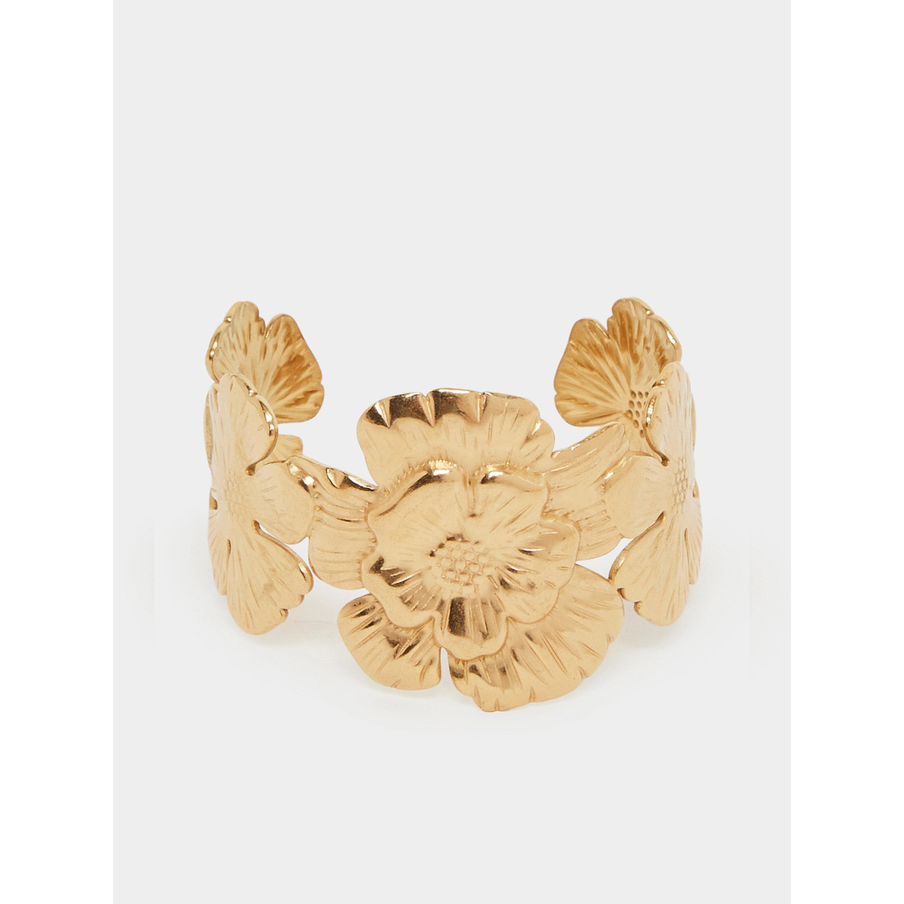 سوار يد بنهايات مفتوحة ونمط زهور-women-watchesandjewellery-jewellery-banglesandbracelets-image-1
