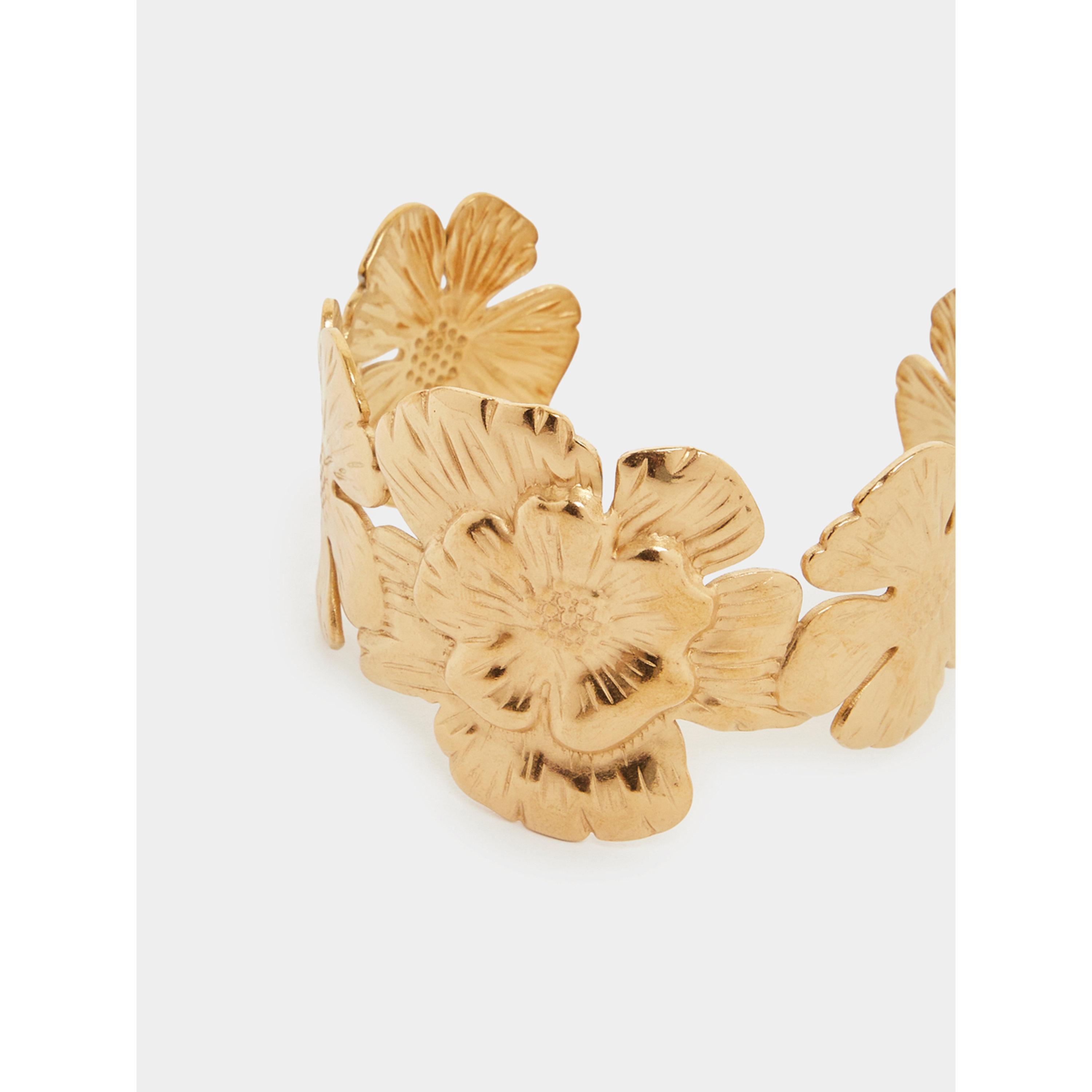 Styli Gold Floral Cuff Bracelet-women-watchesandjewellery-jewellery-banglesandbracelets-image-4