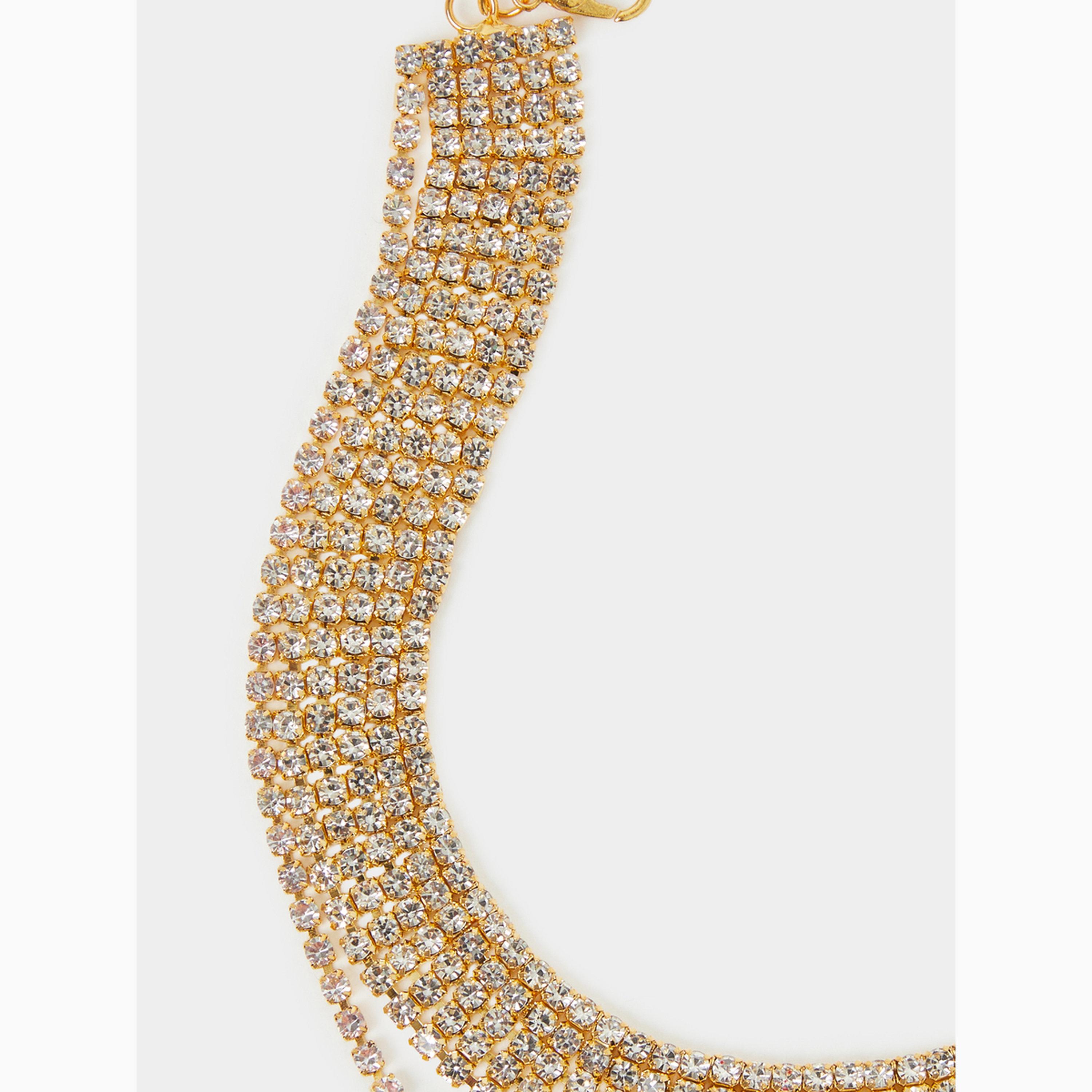 طقم عقد متعدد الطبقات وأقراط مزينة بدرجة ذهبية-women-watchesandjewellery-jewellery-jewellerysets-image-3