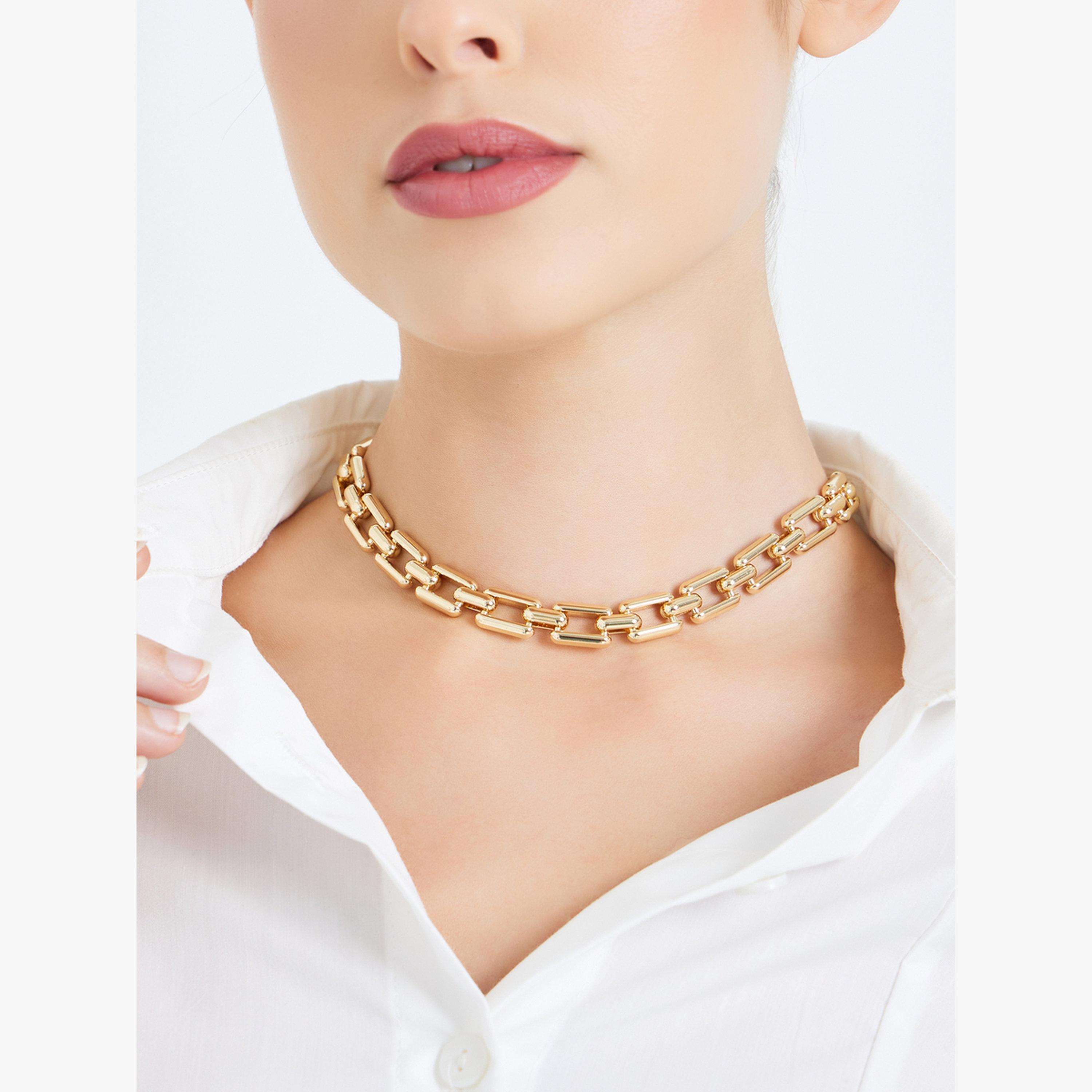 Styli Link Chain Necklace-women-watchesandjewellery-jewellery-necklacesandpendants-image-2