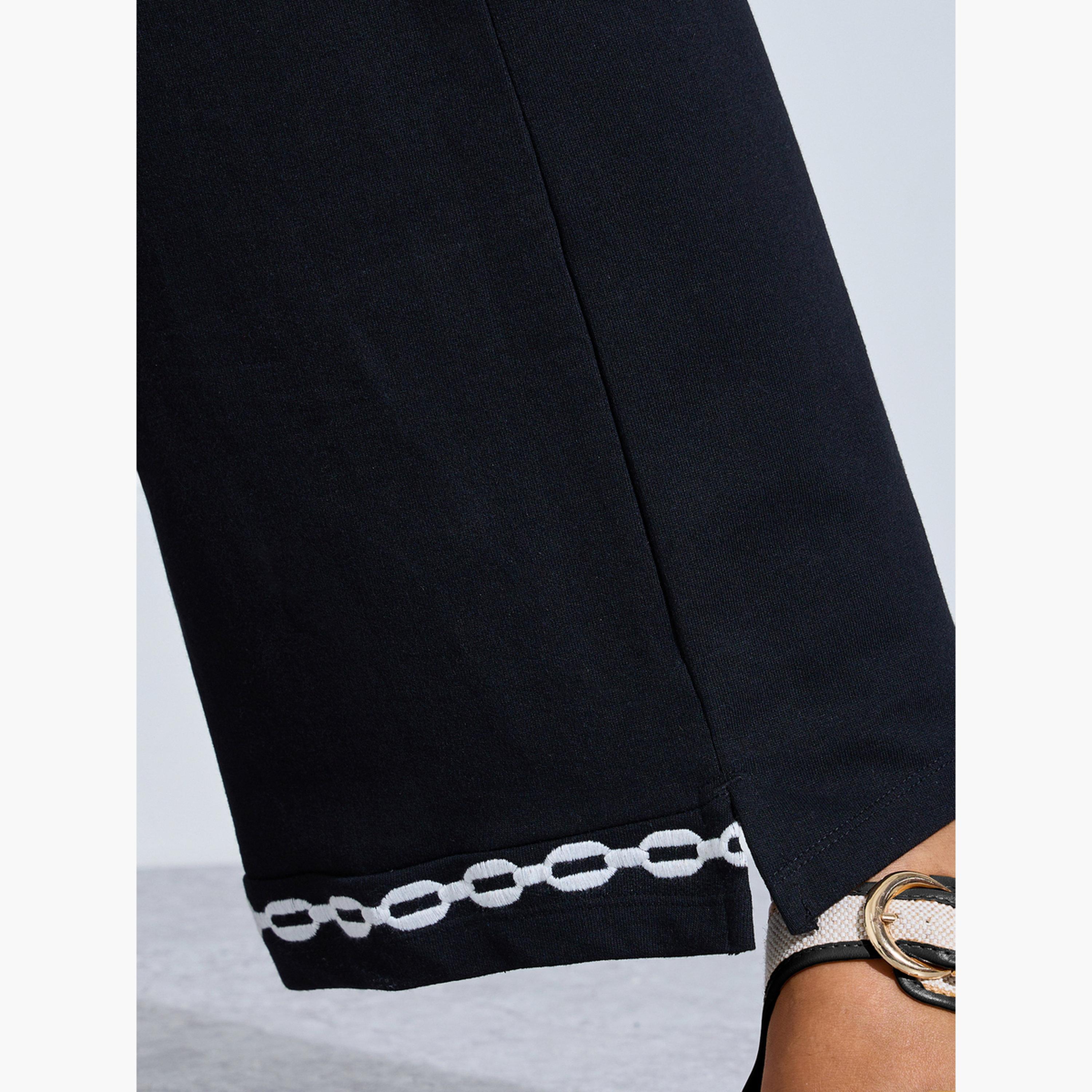 جوغر بأرجل واسعة ومقاس كبير بتطريز متباين-women-clothing-plussize-joggers-image-3