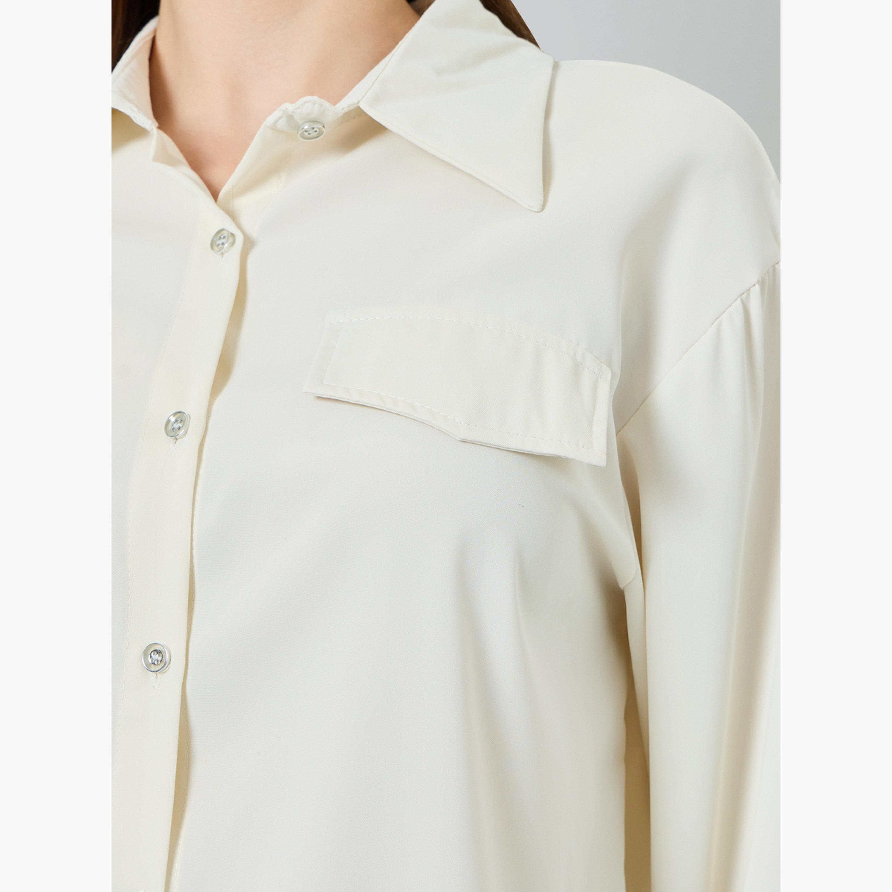 بلوزة بأزرار وأكمام طويلة بيج-women-clothing-shirtsandblouses-shirts-image-3