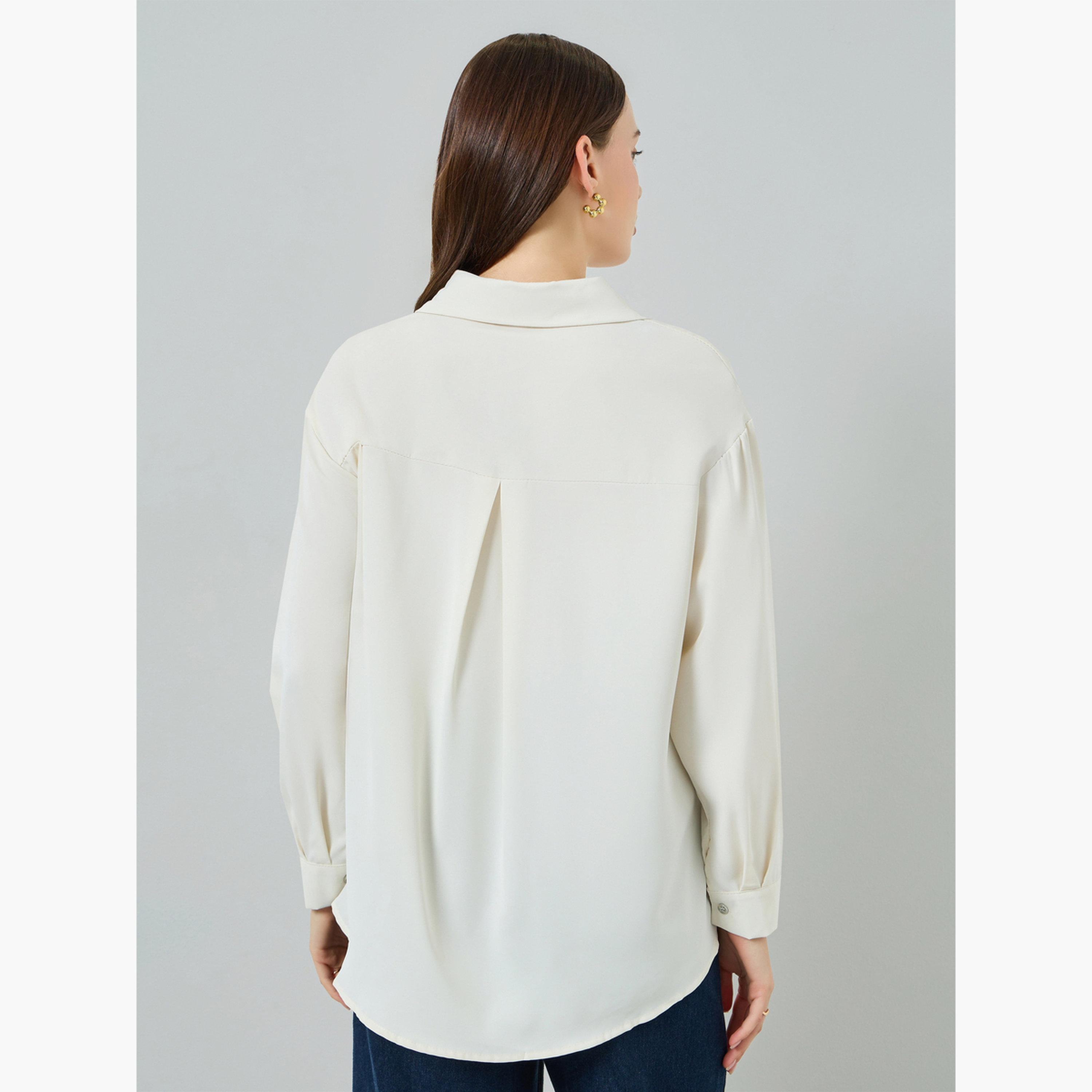 بلوزة بأزرار وأكمام طويلة بيج-women-clothing-shirtsandblouses-shirts-image-4