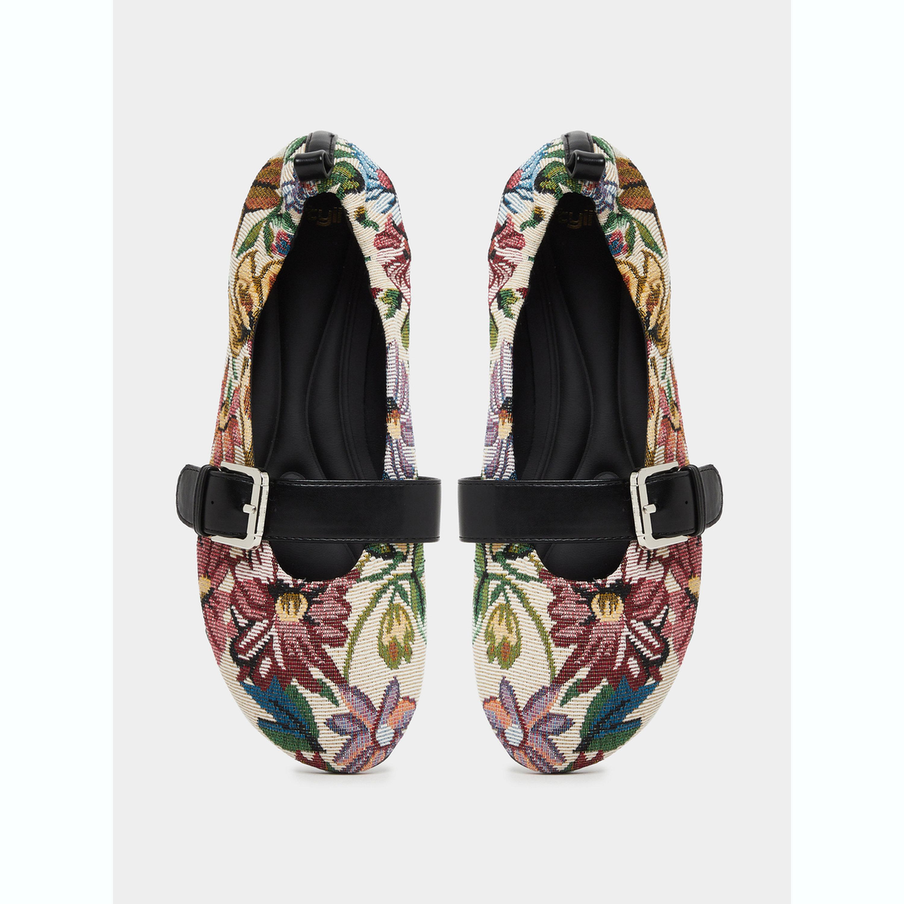 حذاء باليرينا جاكار بطبعة زهور-women-shoes-ballerinas-image-3