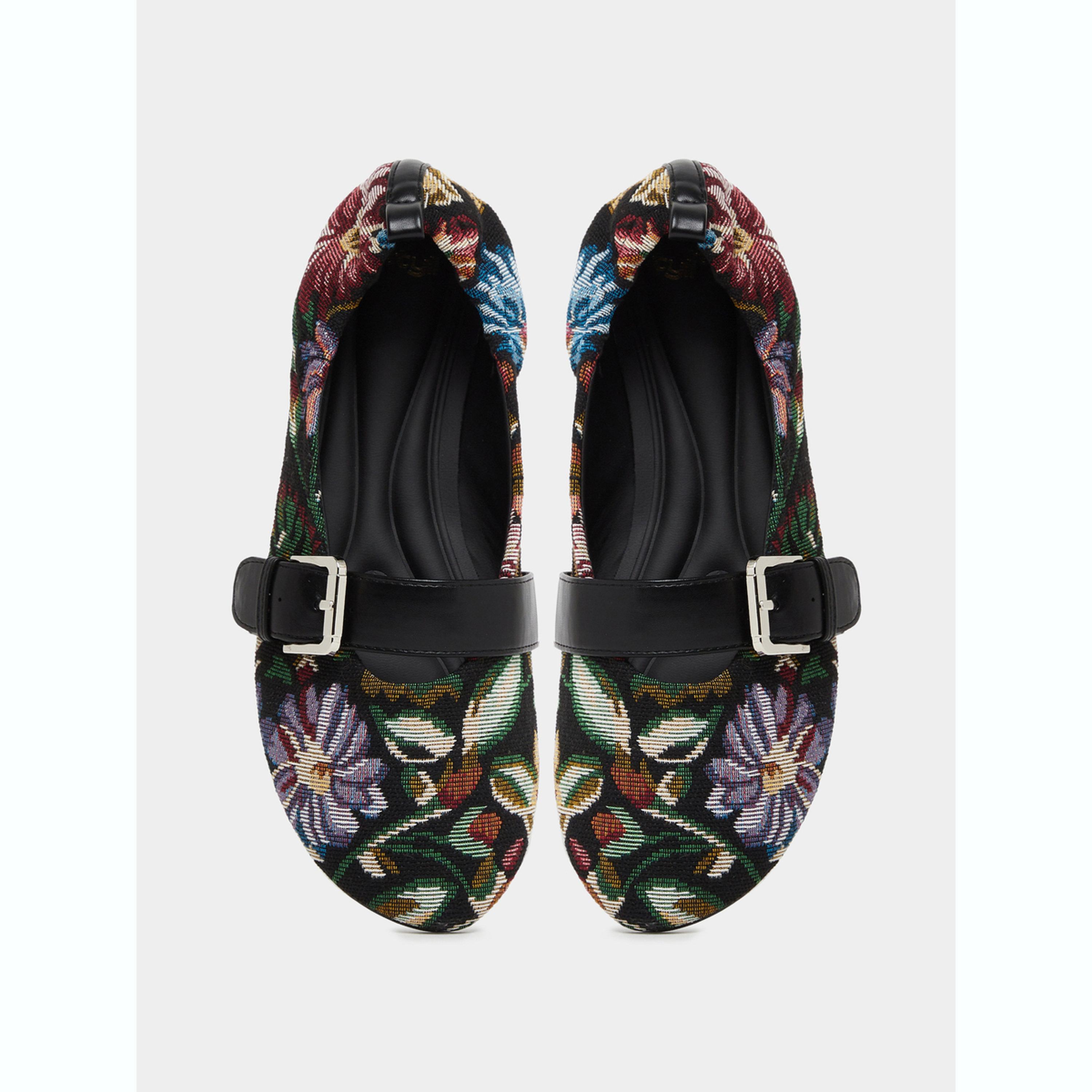 Styli Floral Jacquard Ballerina-women-shoes-ballerinas-image-3
