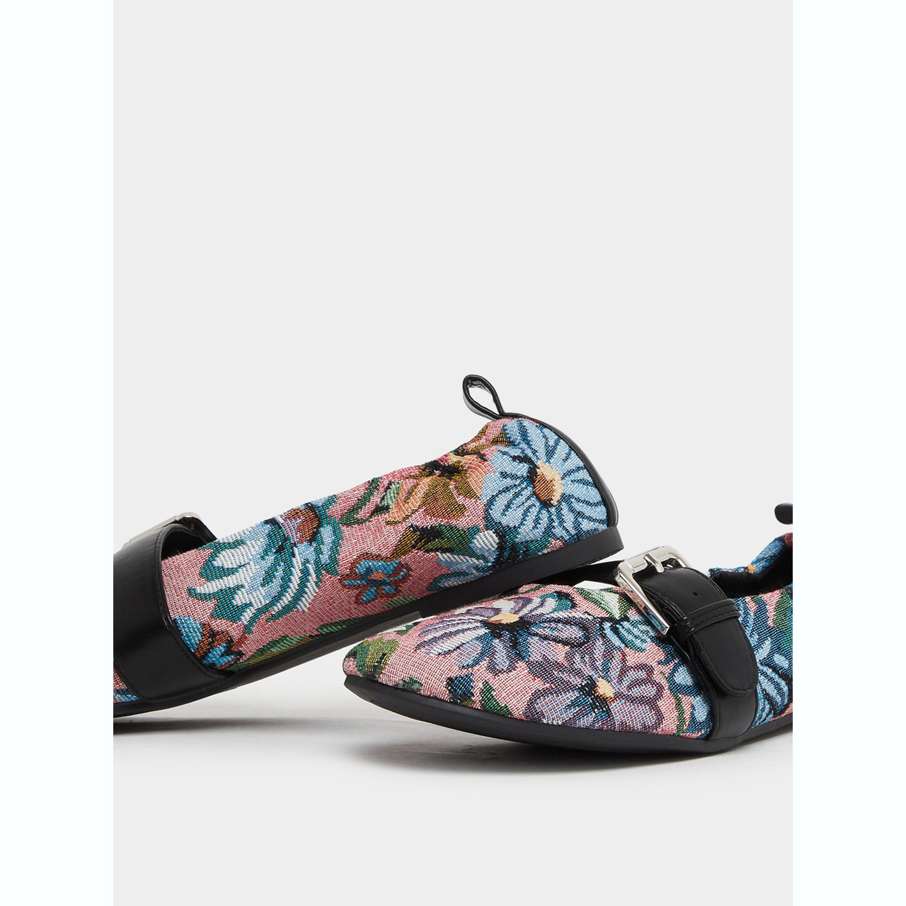 Styli Pink Jacquard Floral Ballerina-women-shoes-ballerinas-image-4