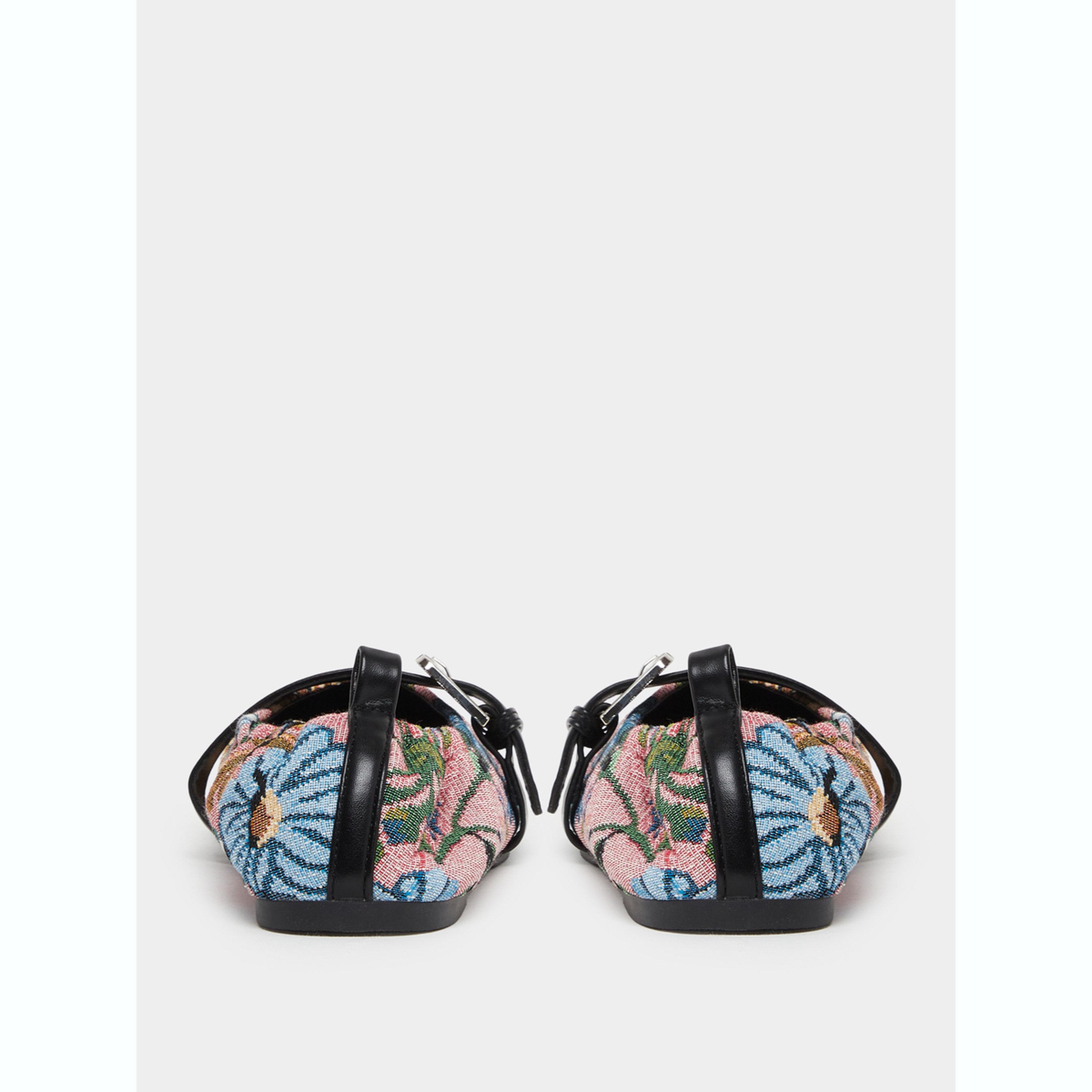 Styli Pink Jacquard Floral Ballerina-women-shoes-ballerinas-image-5