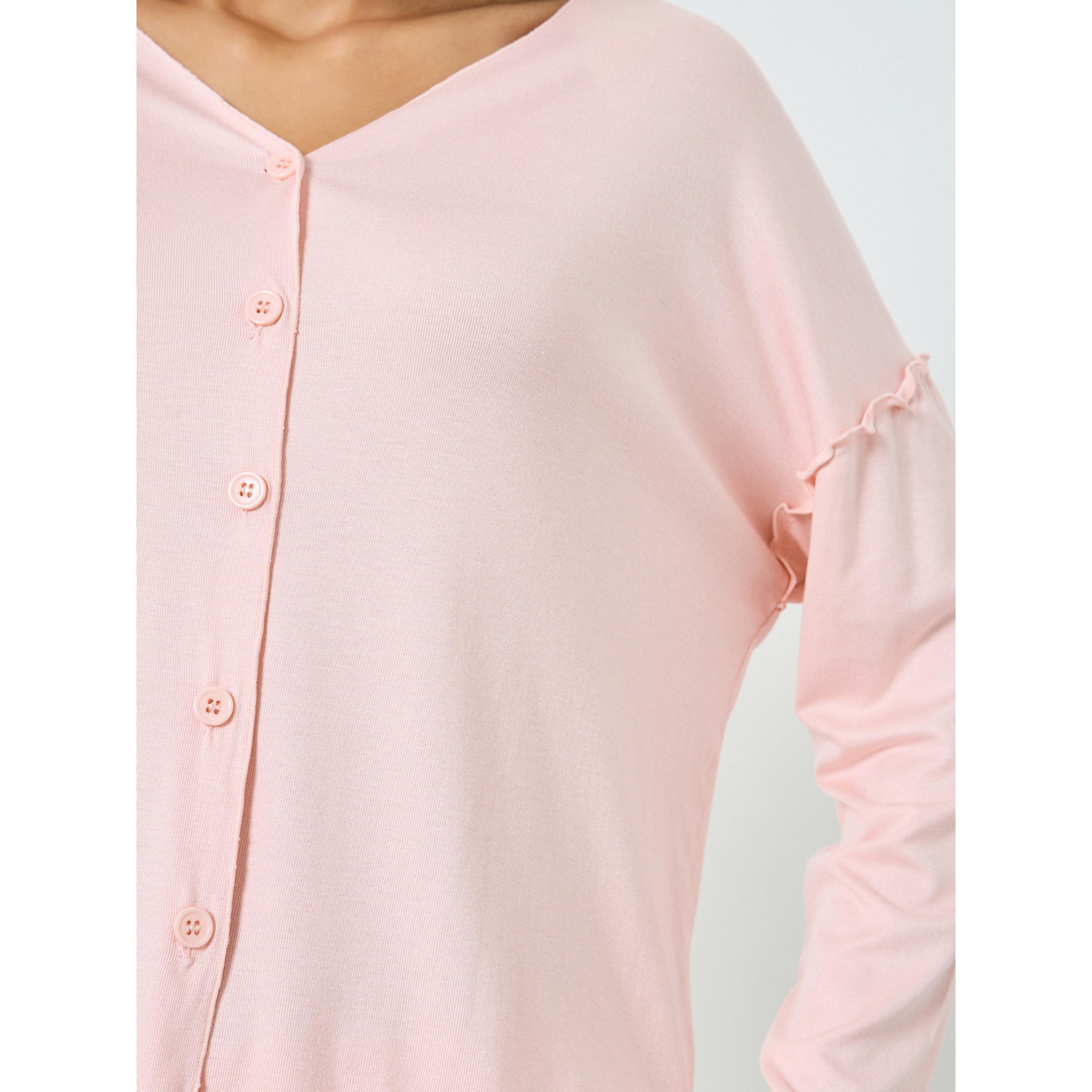 Styli Modal Long Sleeve Shirt and Pocket Pyjama Set-women-clothing-nightwear-pyjamas-longsets-image-5