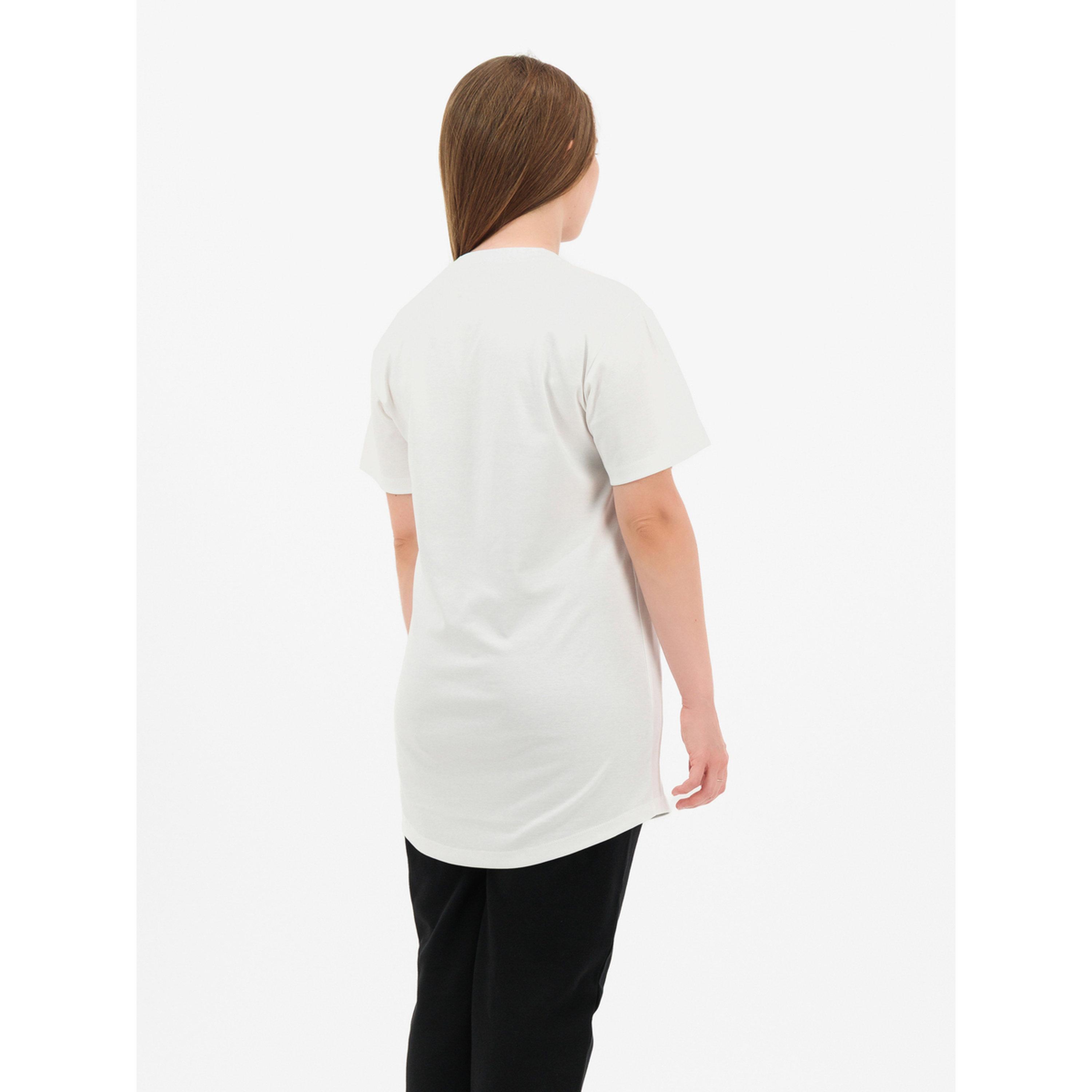 تيشيرت قطني طويل بطبعة مربعة من تشكيلة كور-women-clothing-tshirts-image-2