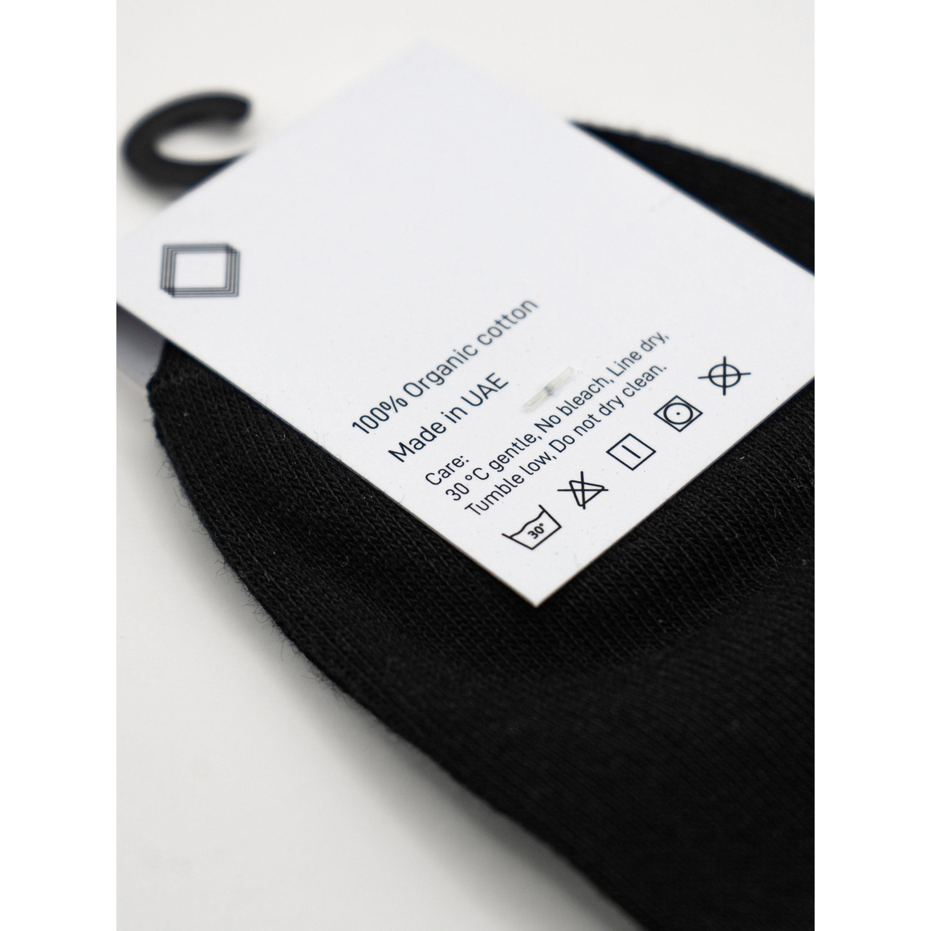 Unidentity Clothing X Styli Black Organic Cotton Ankle Socks-women-socksandstockings-image-2