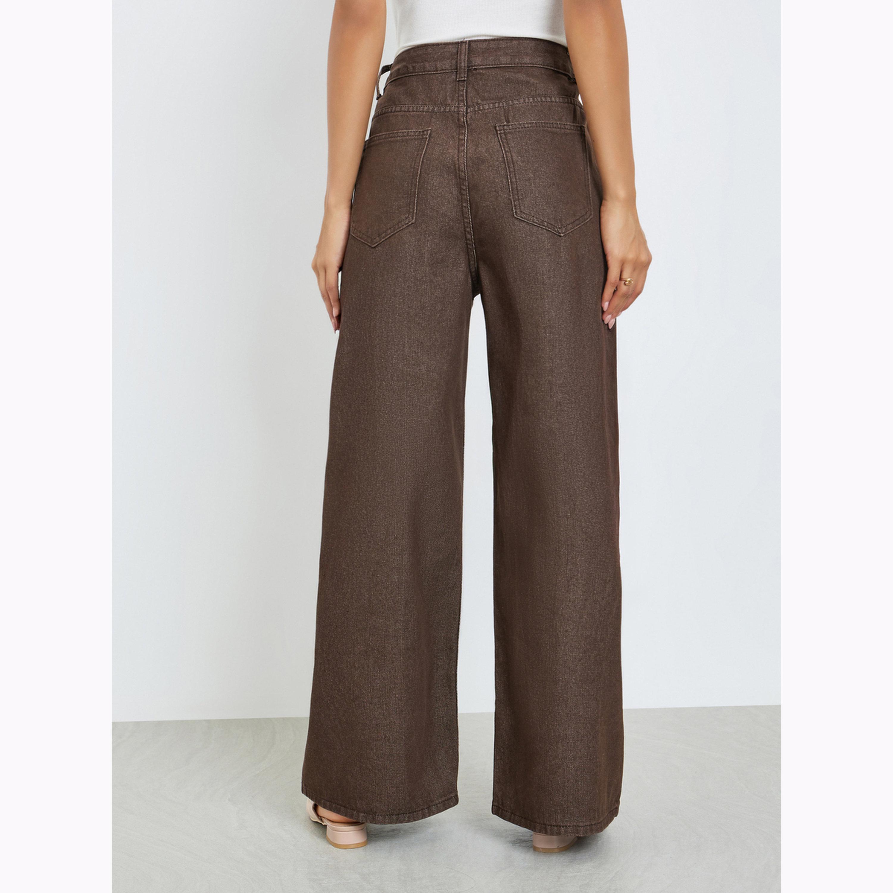 جينز بخصر عالي وأرجل واسعة للنساء-women-clothing-bottoms-jeans-image-5
