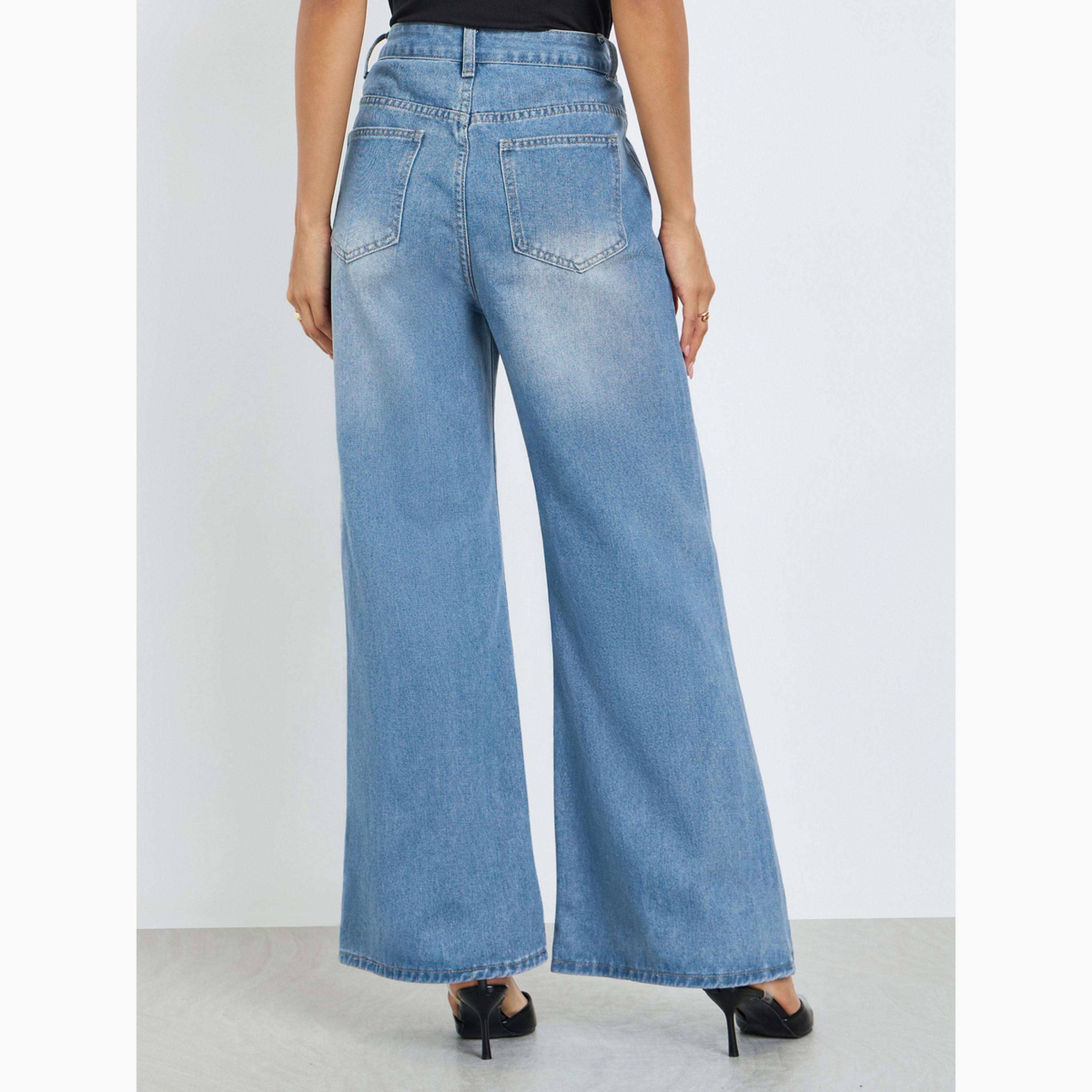 Styli High Rise Cut and Sew Wide Leg Jeans-women-clothing-bottoms-jeans-image-4