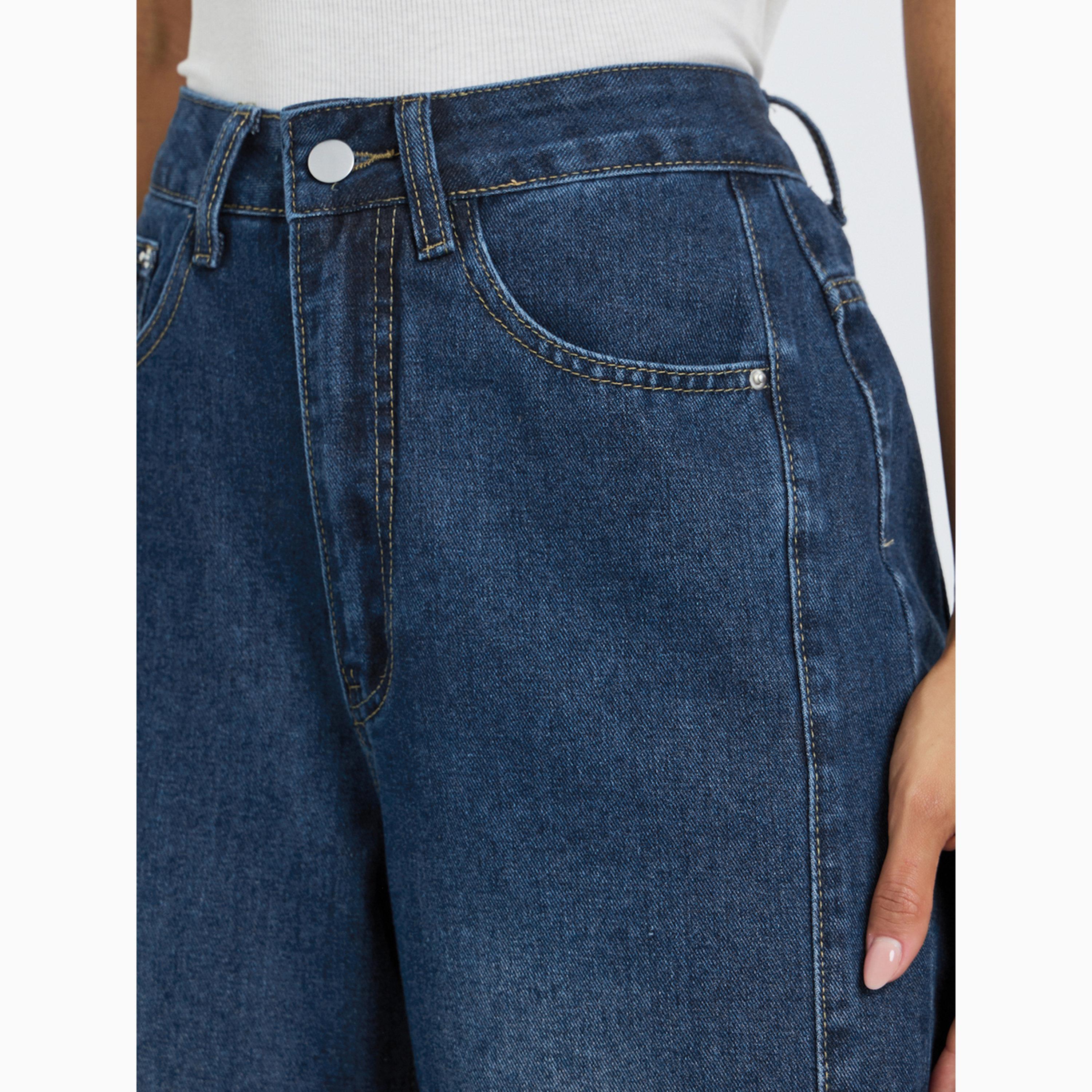 Styli High Rise Cut and Sew Wide Leg Jeans-women-clothing-bottoms-jeans-image-4