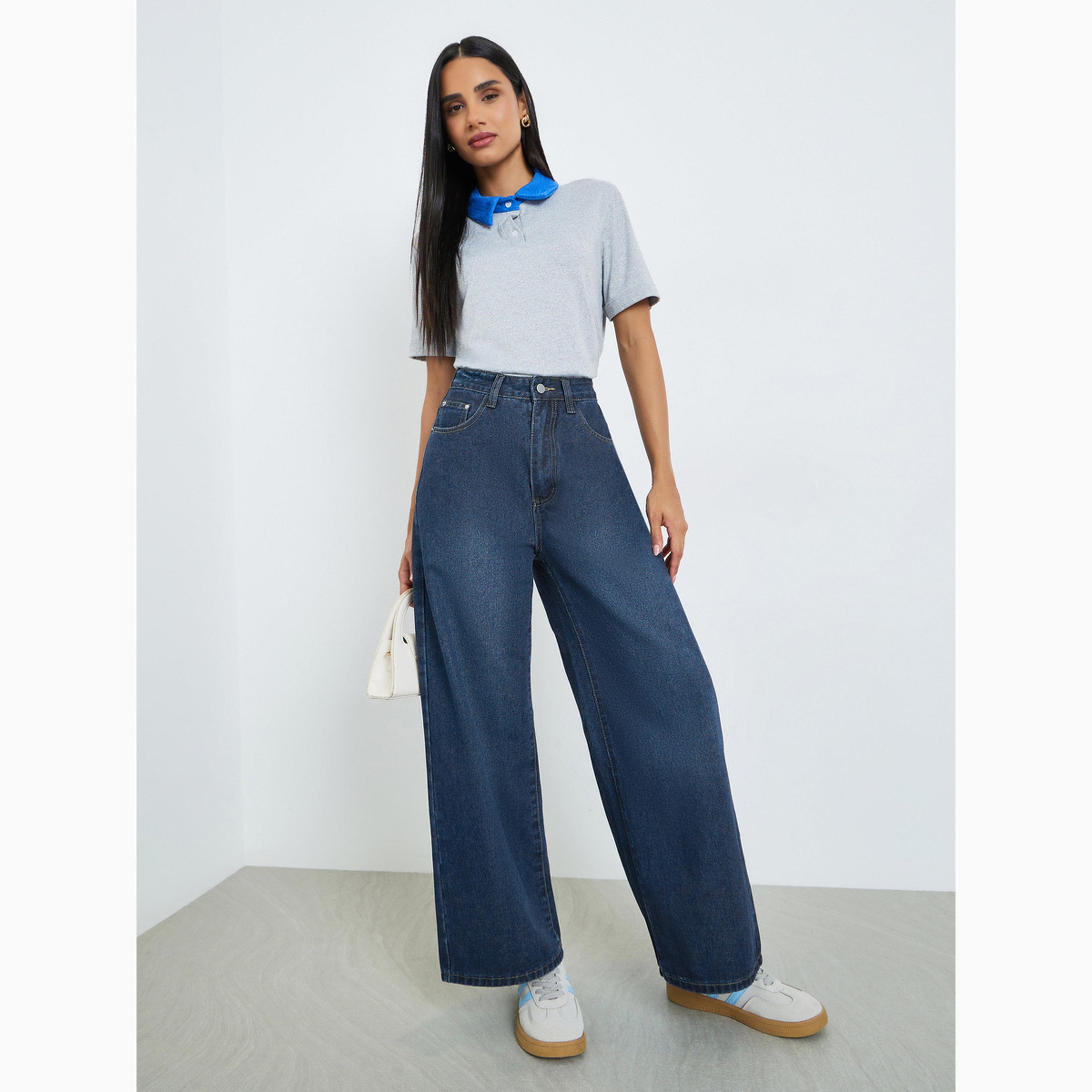 Styli High Rise Wide Leg Jeans-women-clothing-bottoms-jeans-image-2