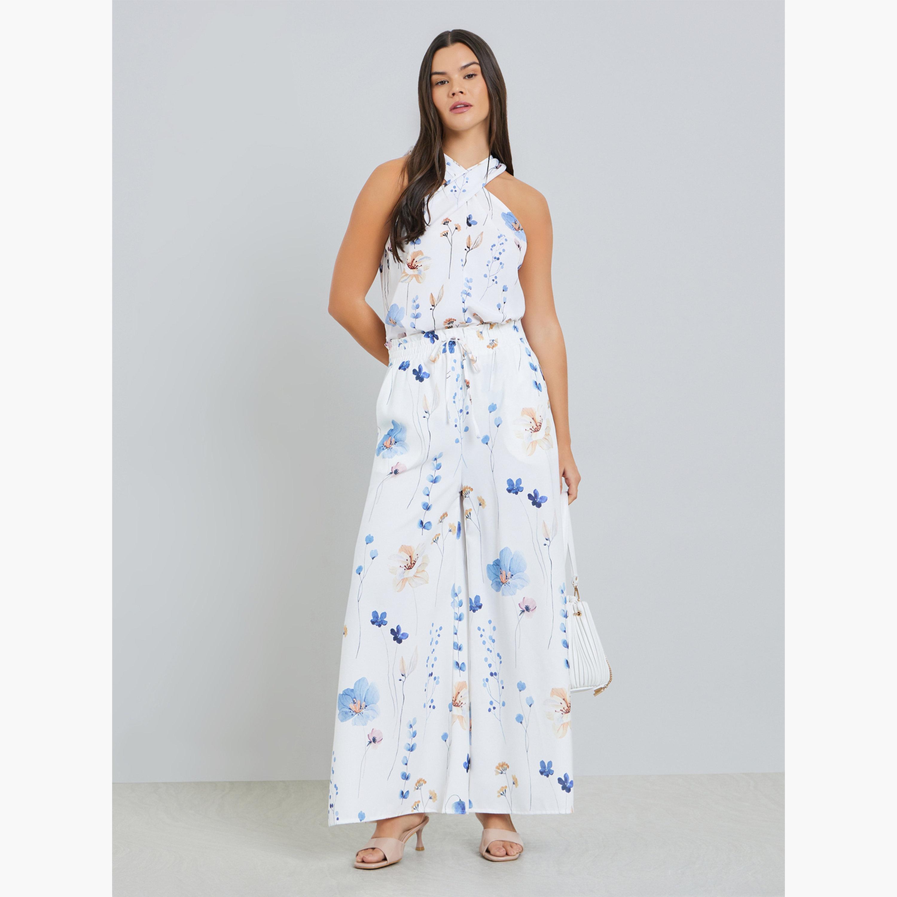 Take Two Women Floral Print Halter Neck Sleeveless Top-women-clothing-shirtsandblouses-blouses-image-2