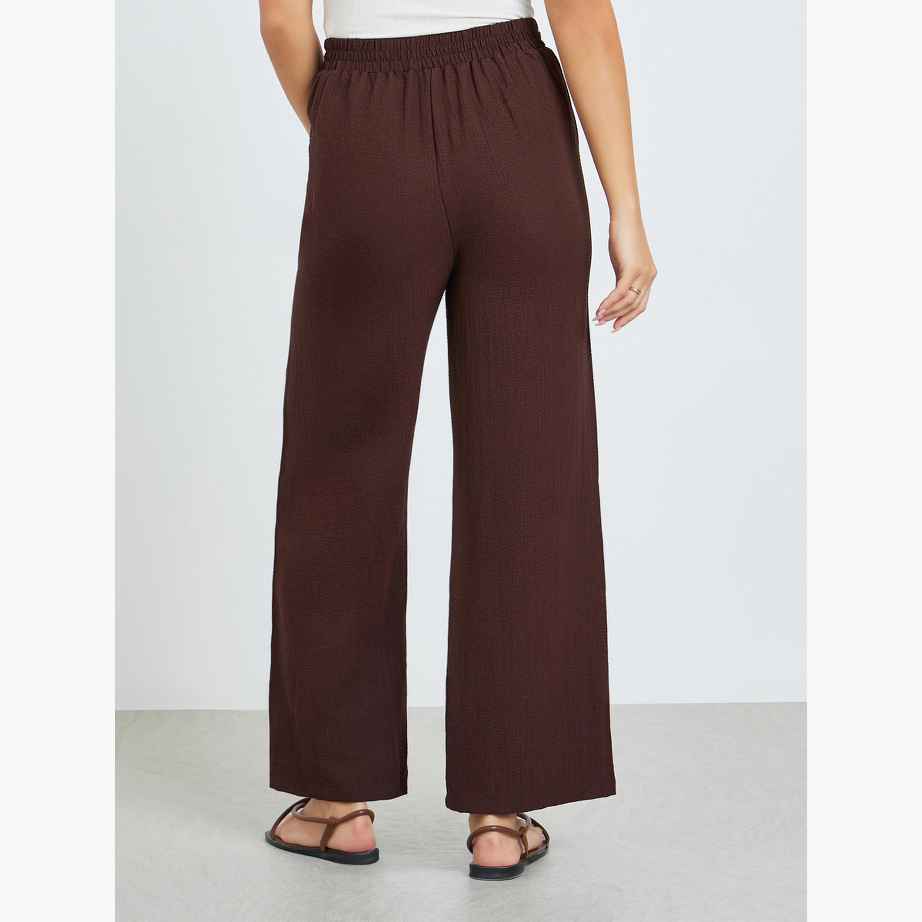 بنطال بأرجل واسعة ورباط-women-clothing-bottoms-joggers-image-4