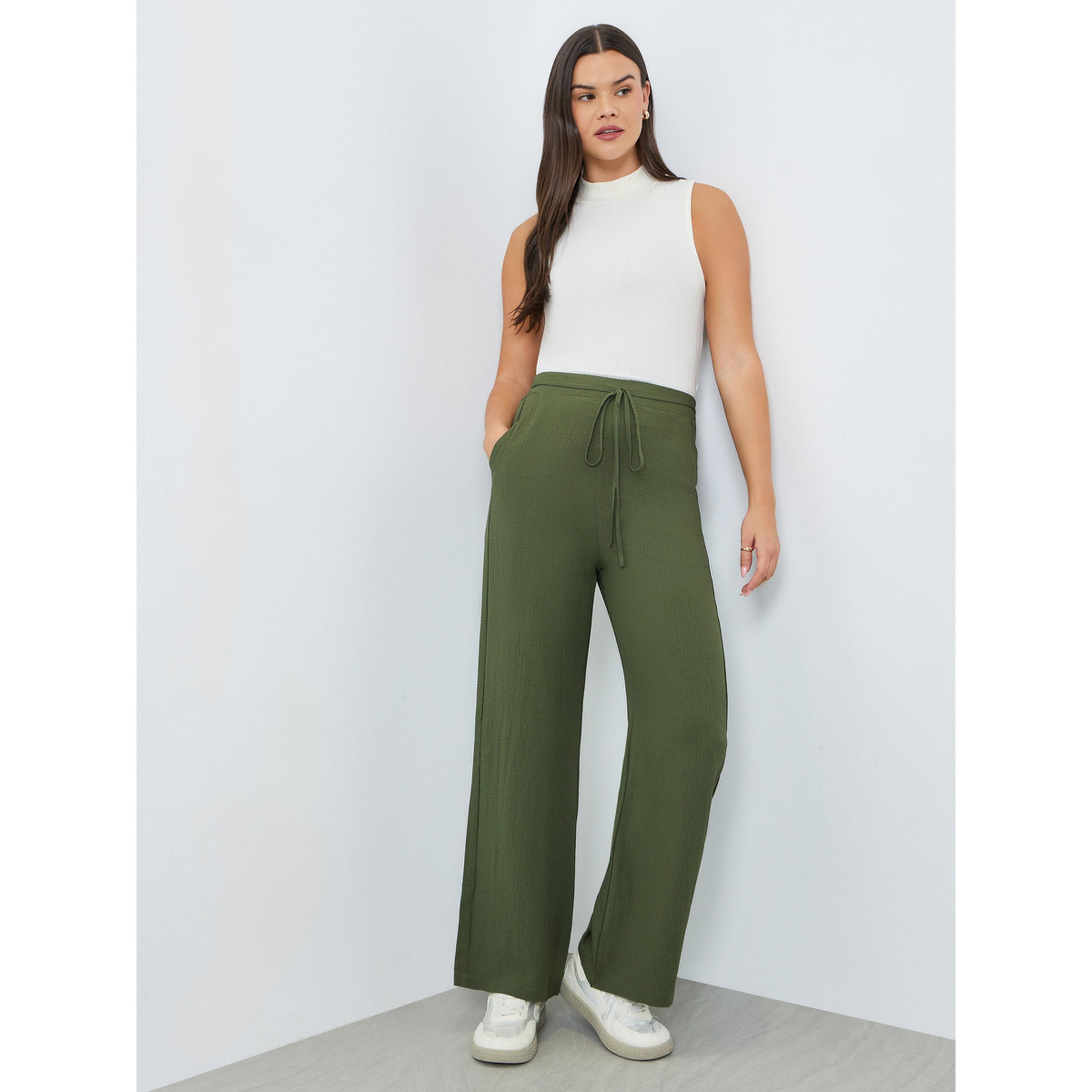 بنطال بملمس بارز وأرجل واسعة-women-clothing-bottoms-joggers-image-2